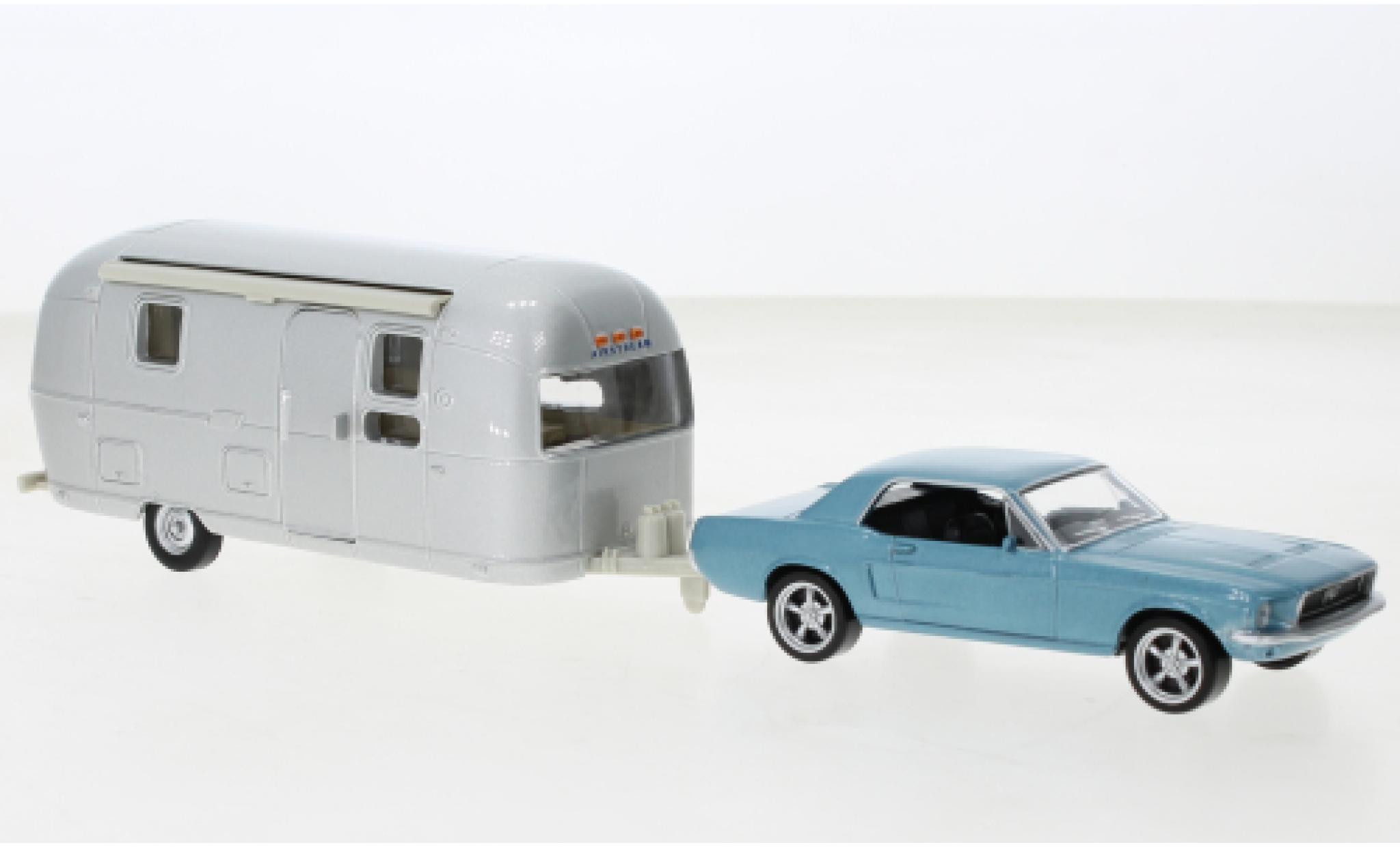 Ford Mustang 1/43 Norev metallic blauw clair 1968 modelauto