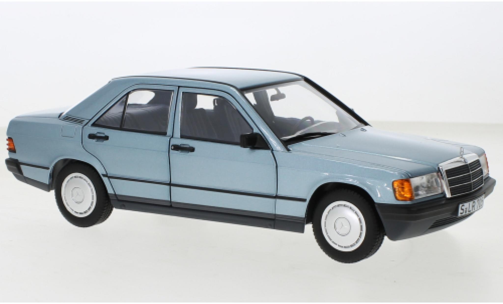 Mercedes CLA 1/18 Norev 190 E (W201) metallic blauw clair 1984 modelauto