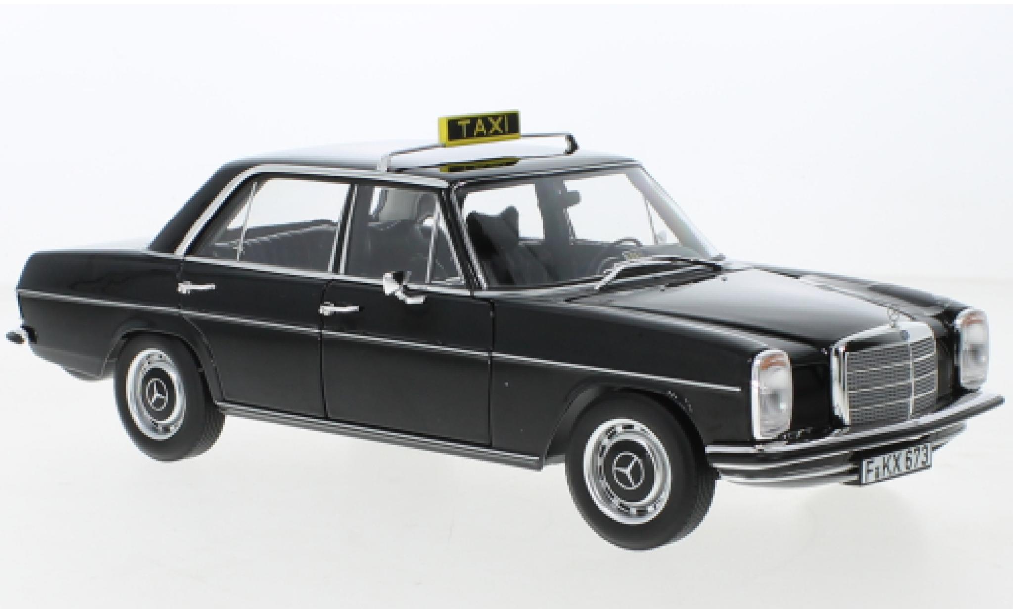 Mercedes 200 1/18 Norev (W115) zwart Taxi 1968 modelauto