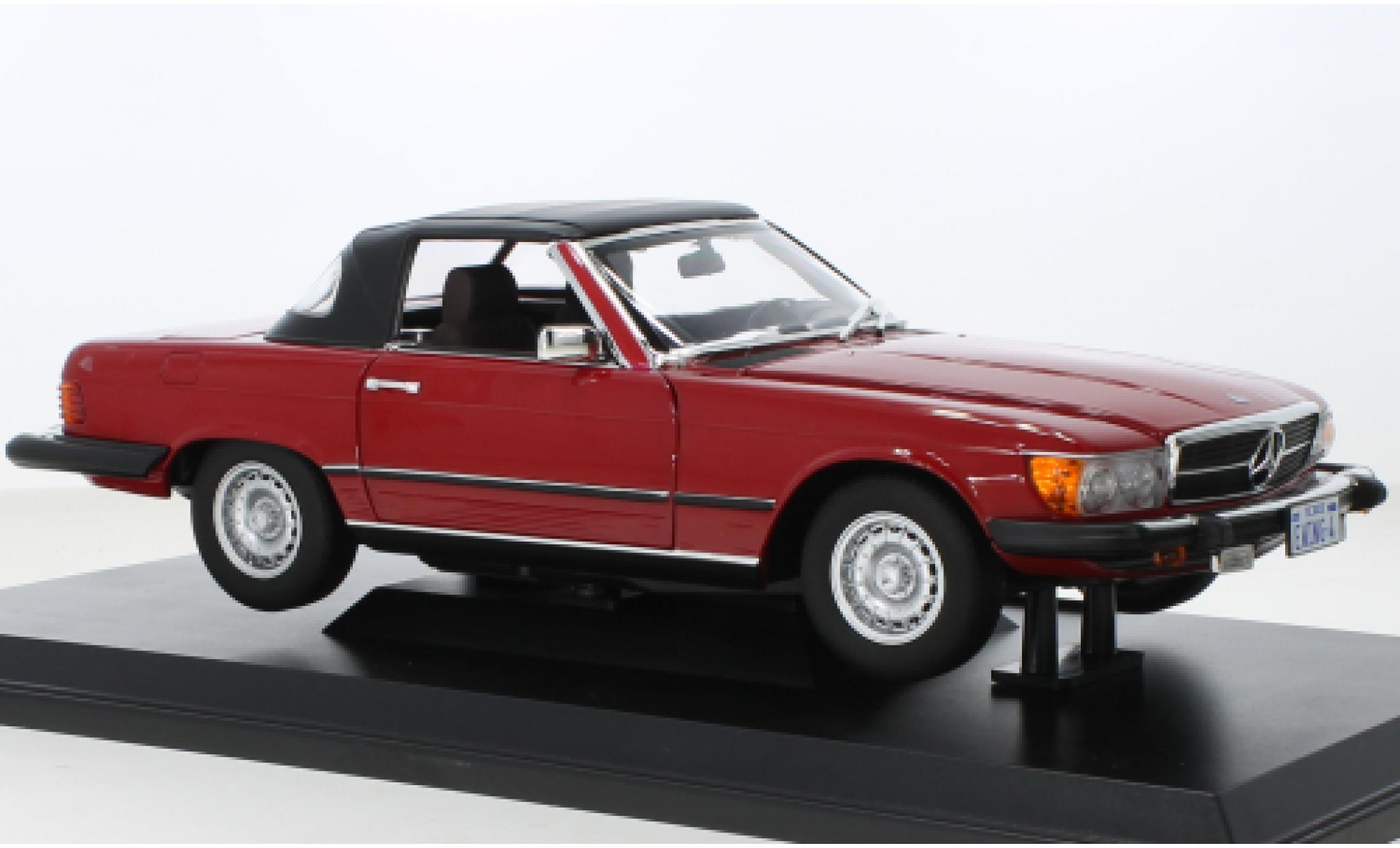 Mercedes 450 1/18 Norev SL (R107) rood 1979 modelauto