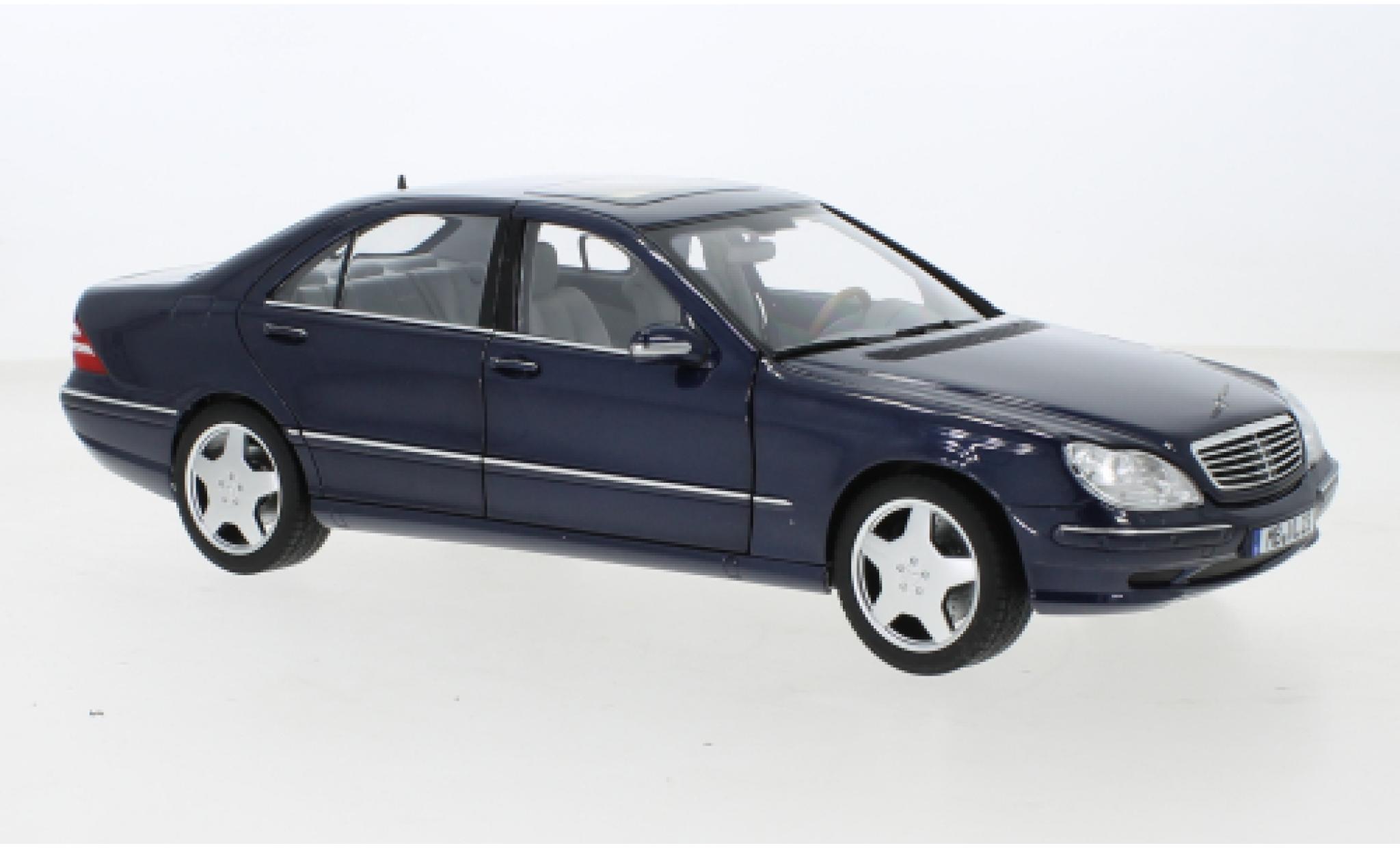 Mercedes Classe S 1/18 Norev S55 AMG metallic blauw 2000 modelauto