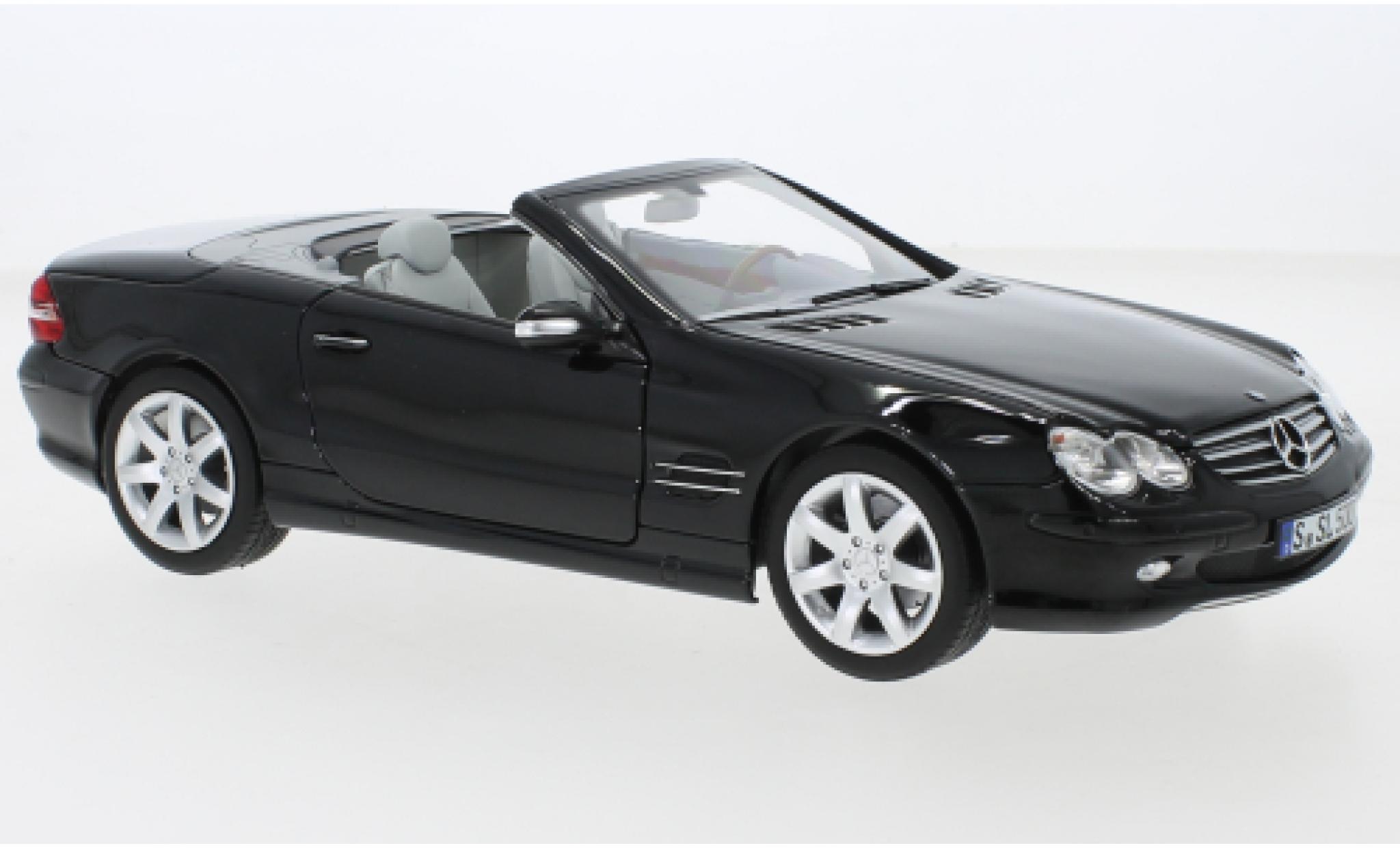 Mercedes Classe SL 1/18 Norev SL 500 (R230) zwart 2003 modelauto