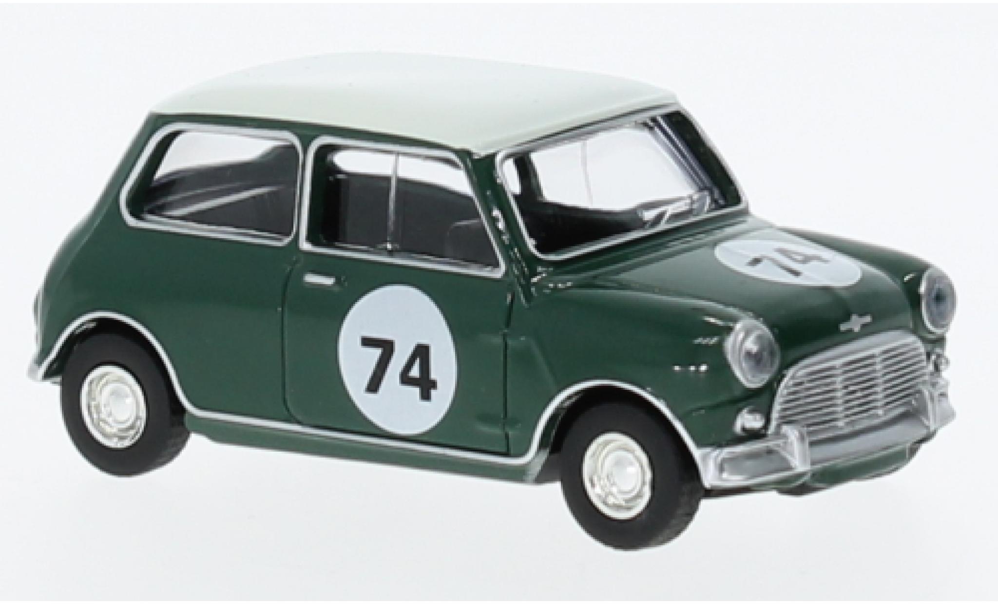 Mini Cooper 1/64 Norev S groen/wit 1964 modelauto