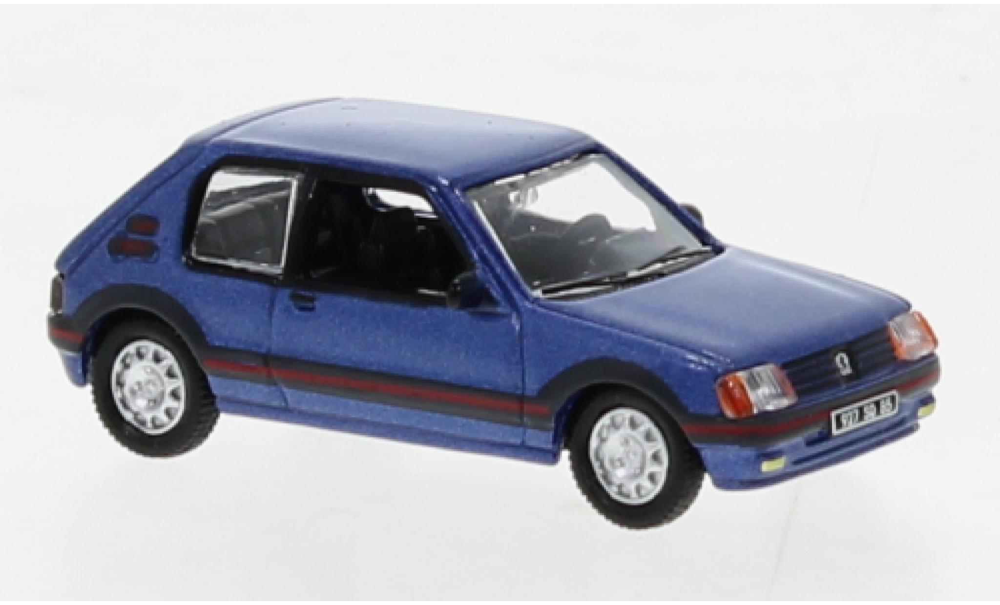 Peugeot 205 1/87 Norev GTI 1.9 metallic blauw 1990 modelauto