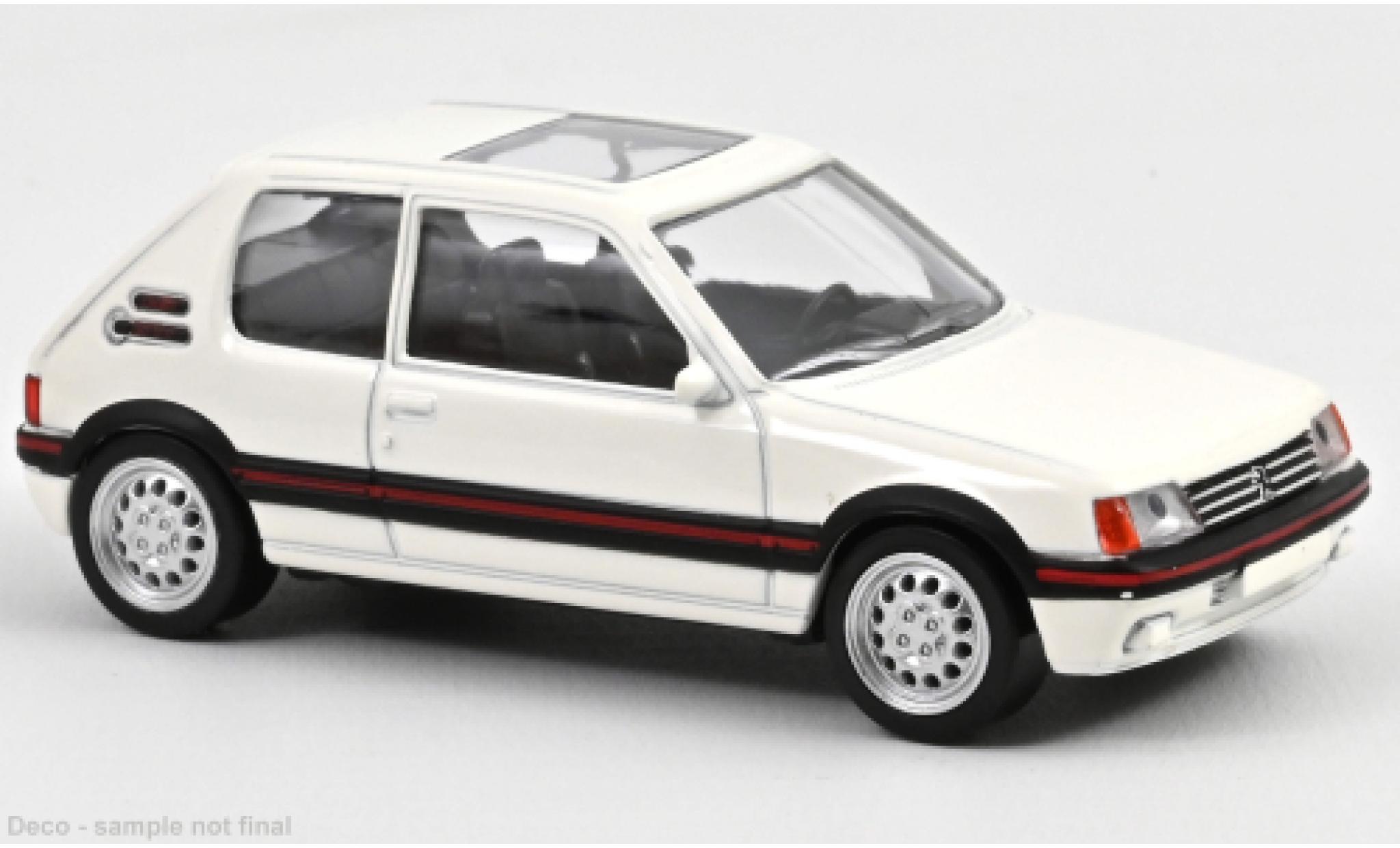 Peugeot 205 1/43 Norev GTi wit 1986 modelauto