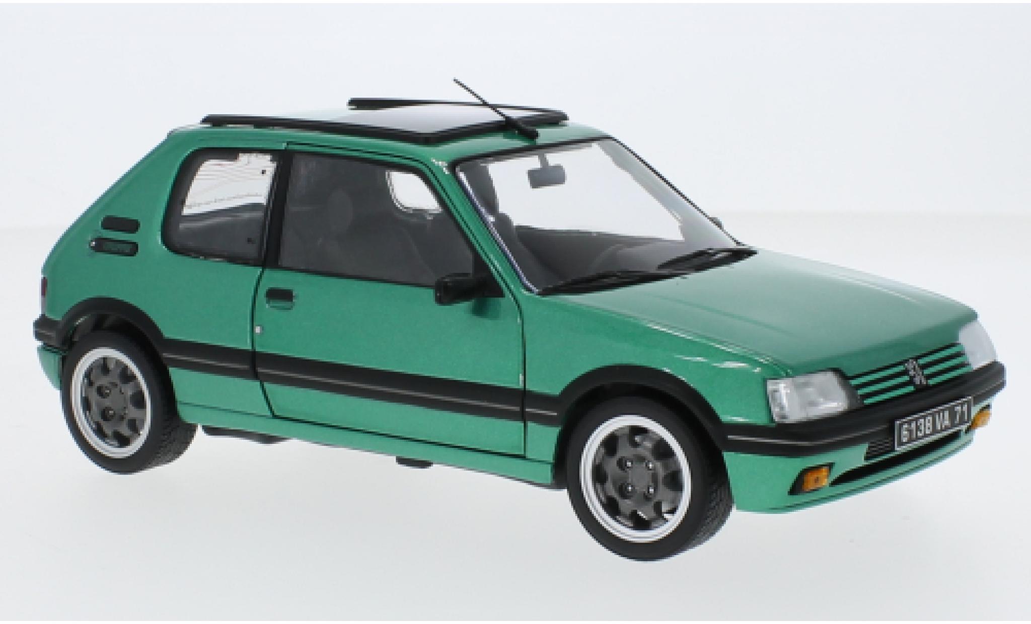 Peugeot 205 1/18 Norev GTI Griffe metallic groen 1991 modelauto