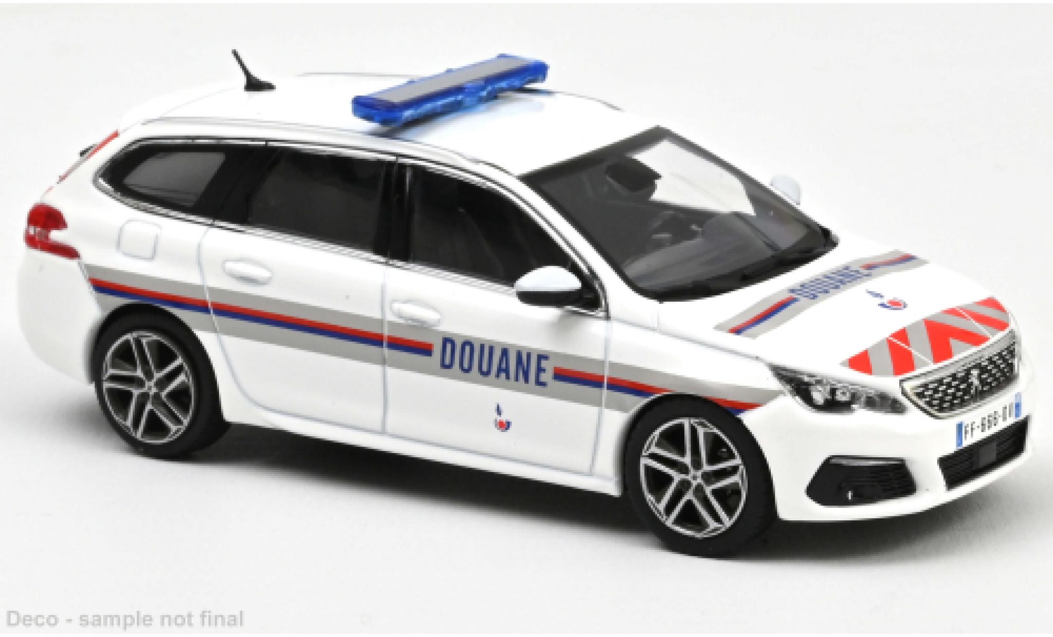Peugeot 308 1/43 Norev SW Douanes (F) 2018 modelauto