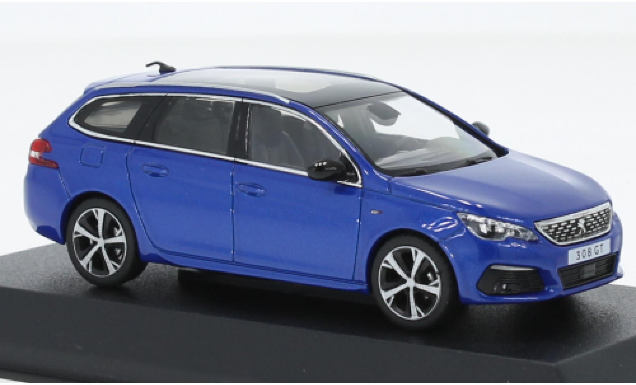 Peugeot 308 1/43 Norev SW GT metallic blauw 2020 modelauto