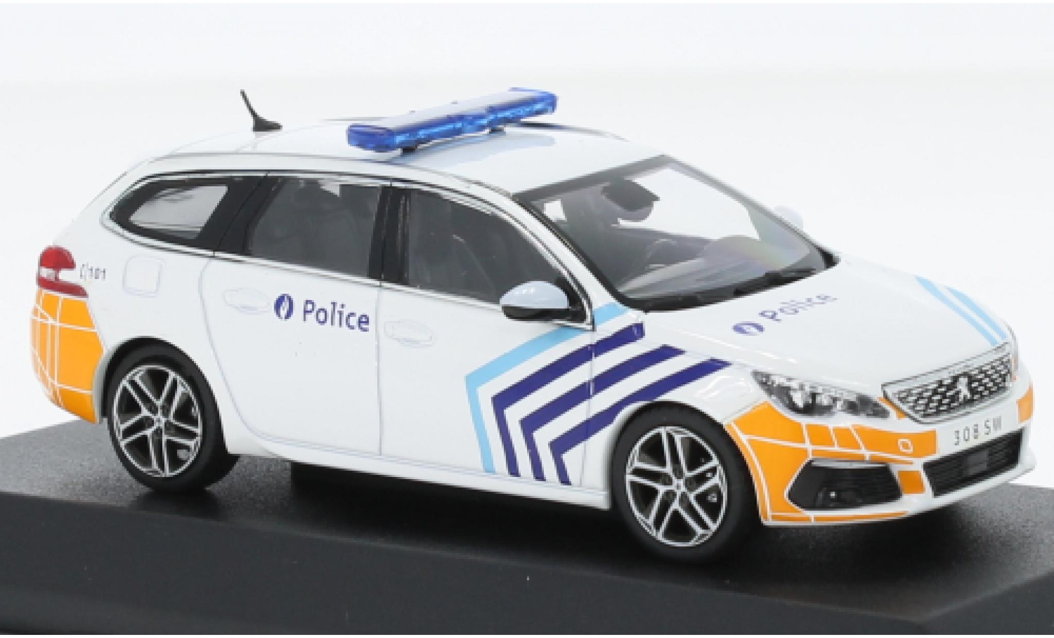 Peugeot 308 1/43 Norev SW Politie (BE) 2018 modelauto