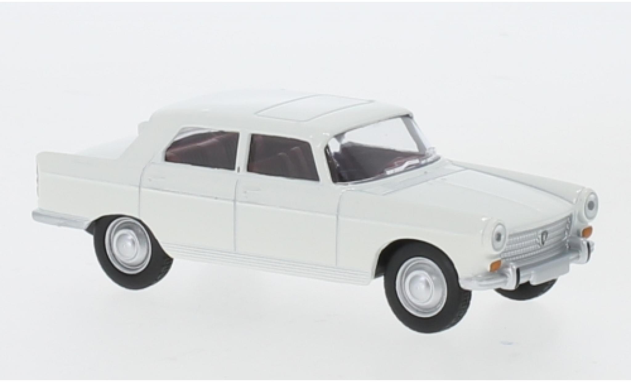 Peugeot 404 1/64 Norev wit 1961 modelauto