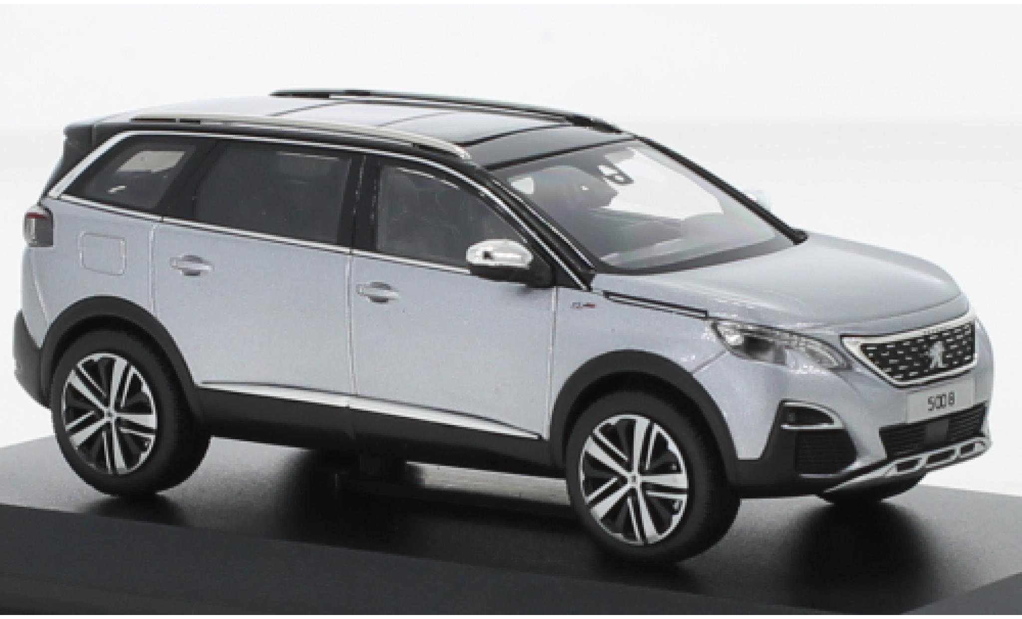 Peugeot 5008 1/43 Norev GT metallic grijs/zwart 2016 modelauto