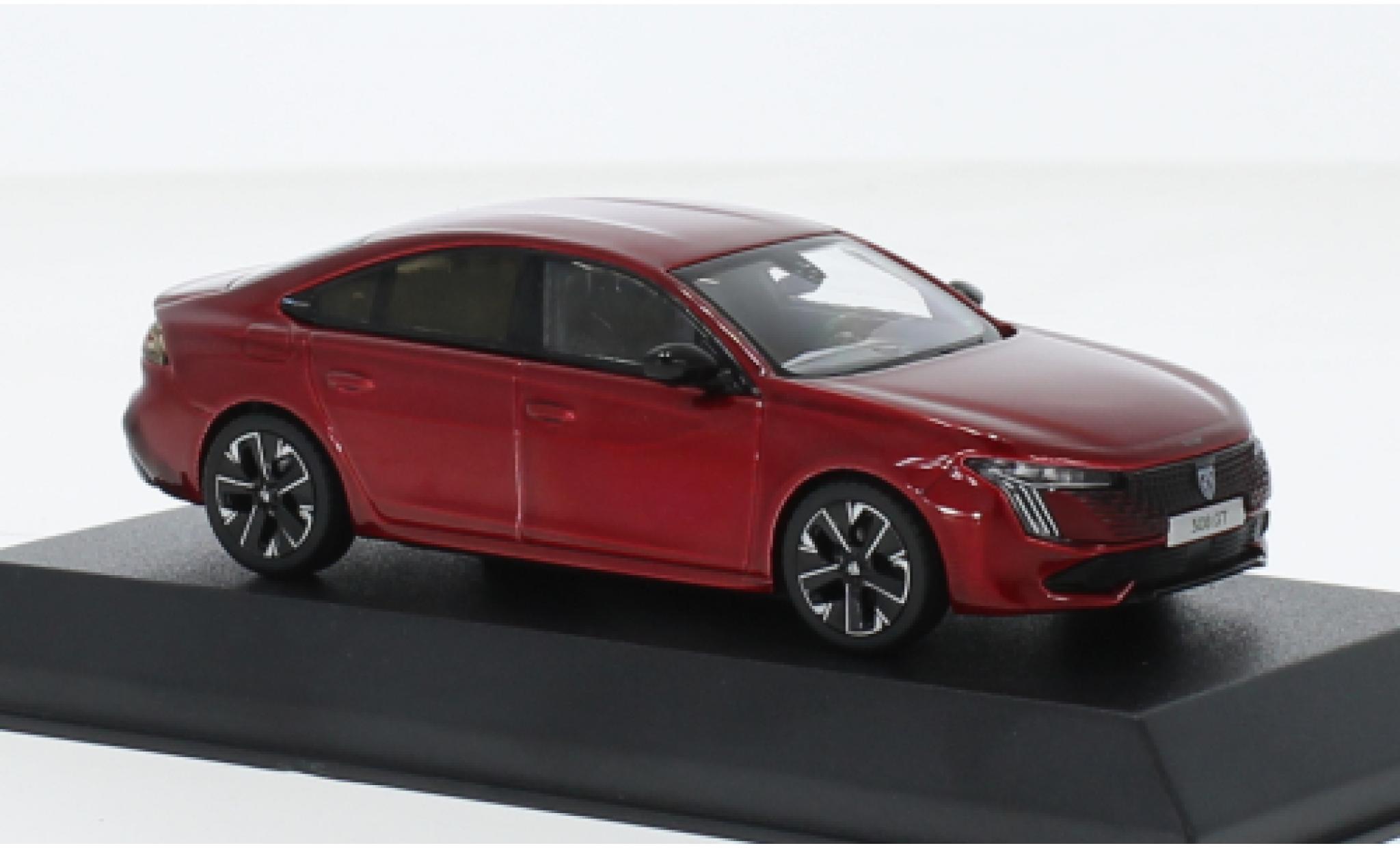 Peugeot 508 1/43 Norev GT hybride metallic rood 2023 modelauto