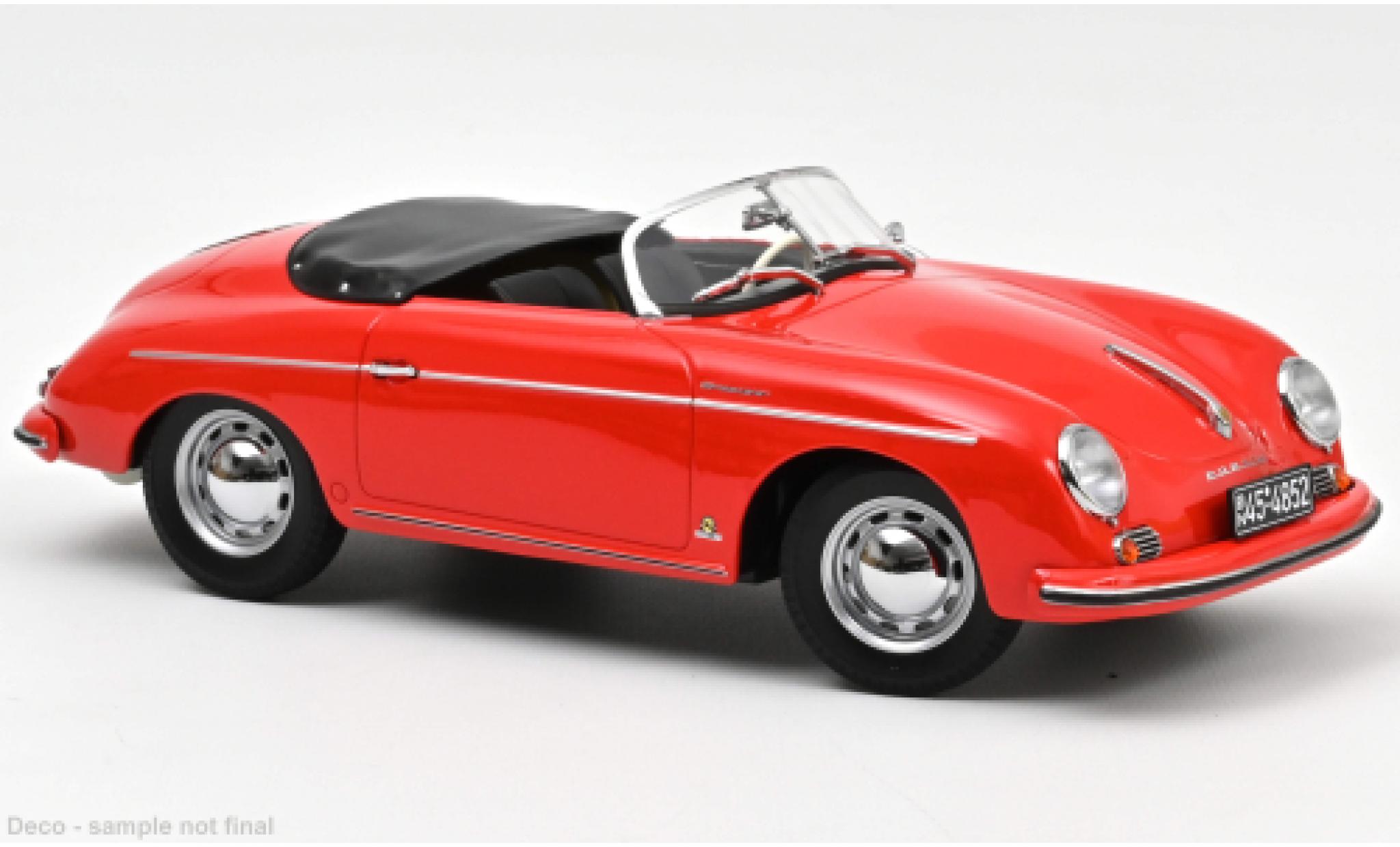 Porsche 356 1/18 Norev Speedster rood 1954 modelauto