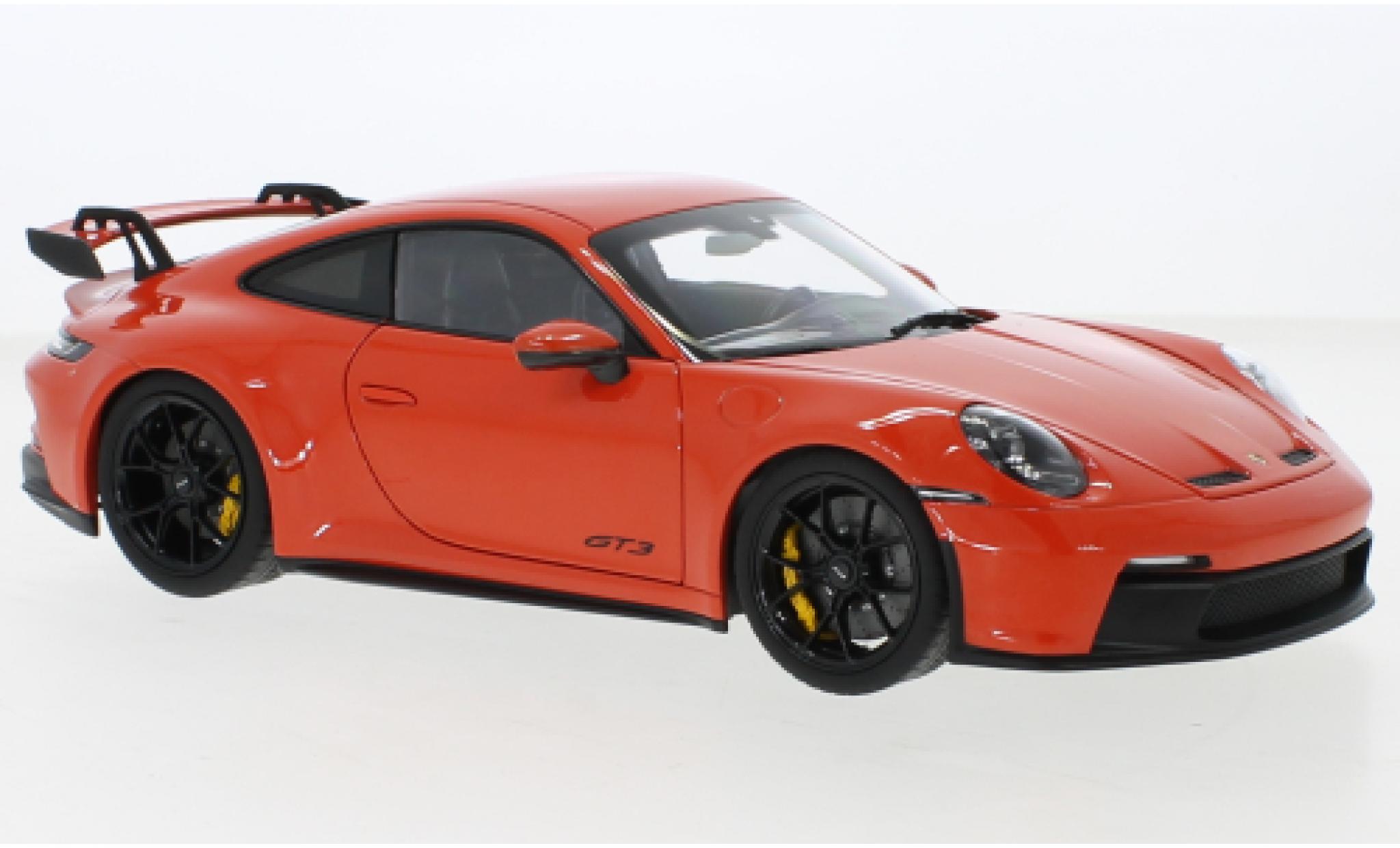 Porsche 992 GT3 1/18 Norev 911  oranje 2021 modelauto