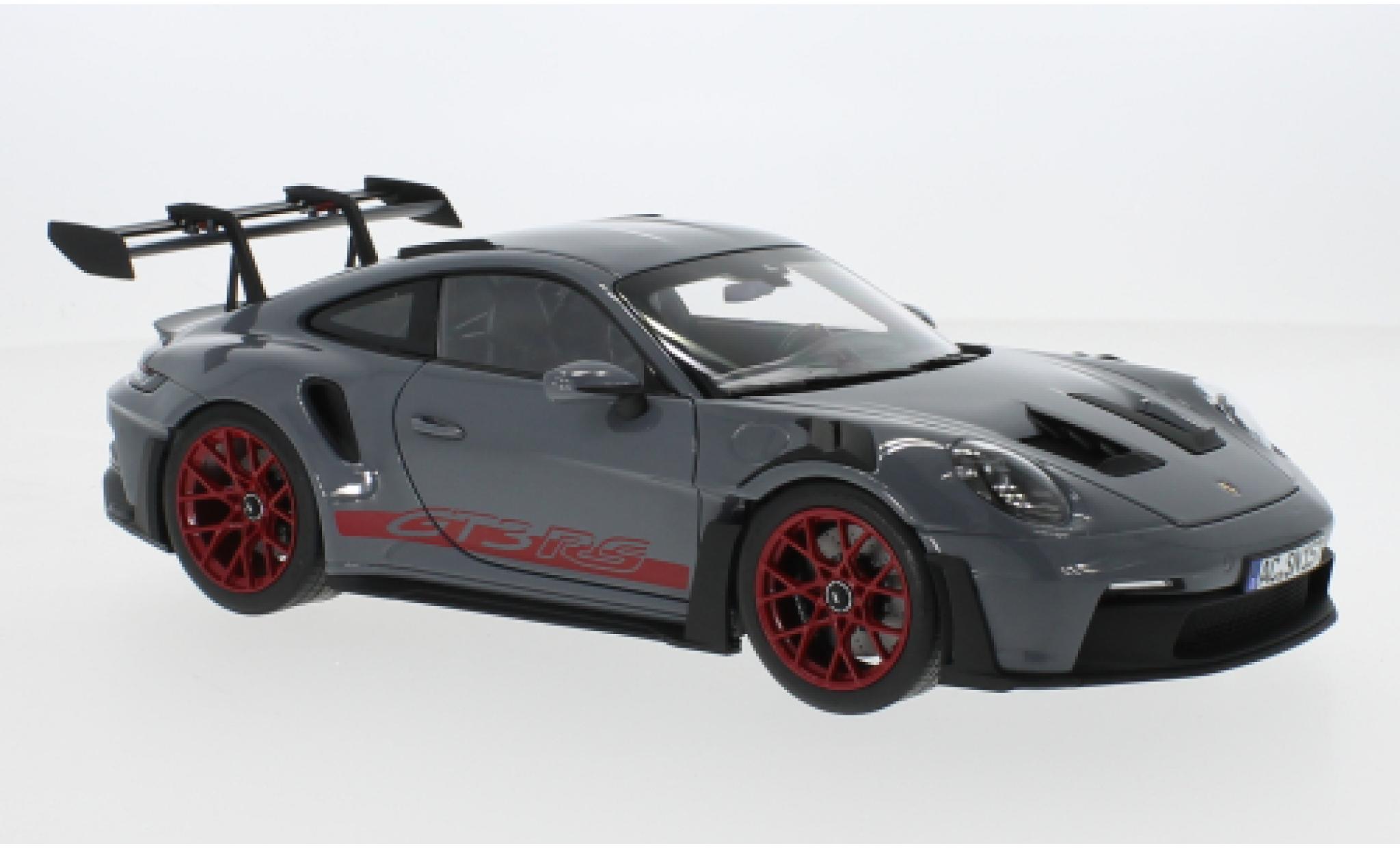 Porsche 992 GT3 R 1/18 Norev 911  S grijs/rood 2020 modelauto