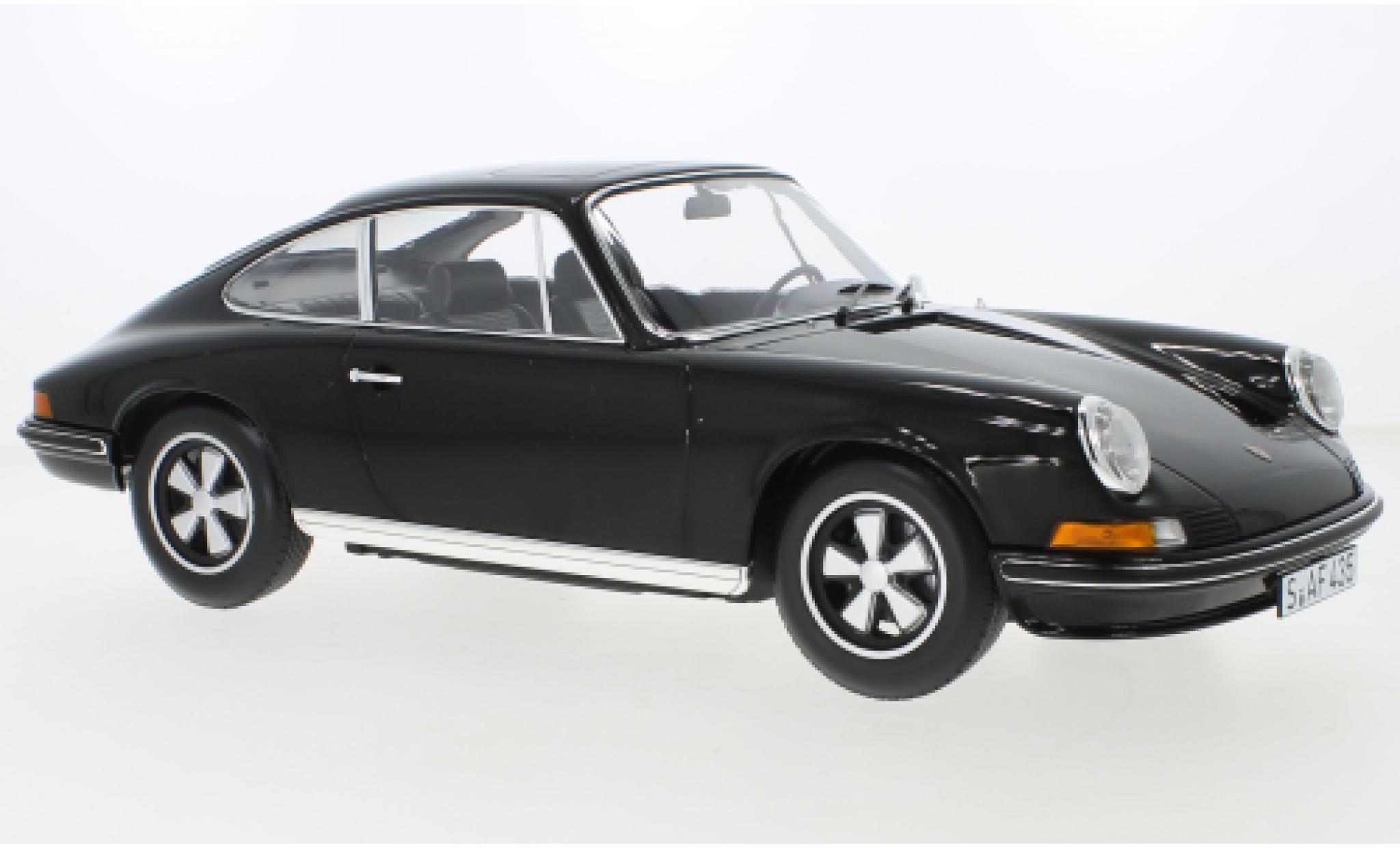 Porsche 911 1/12 Norev S zwart 1972 modelauto