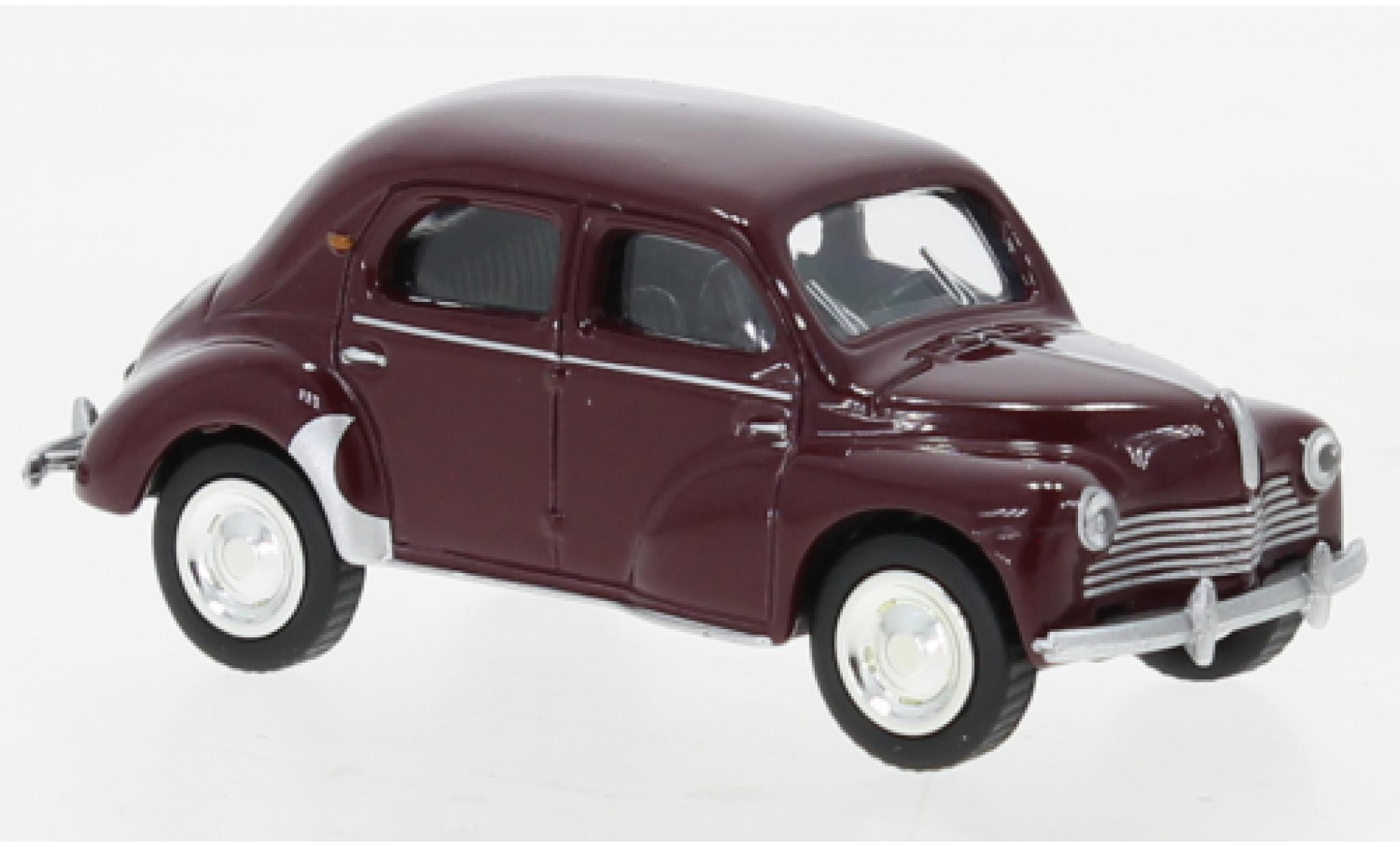 Renault 4CV 1/64 Norev rood 1950 modelauto
