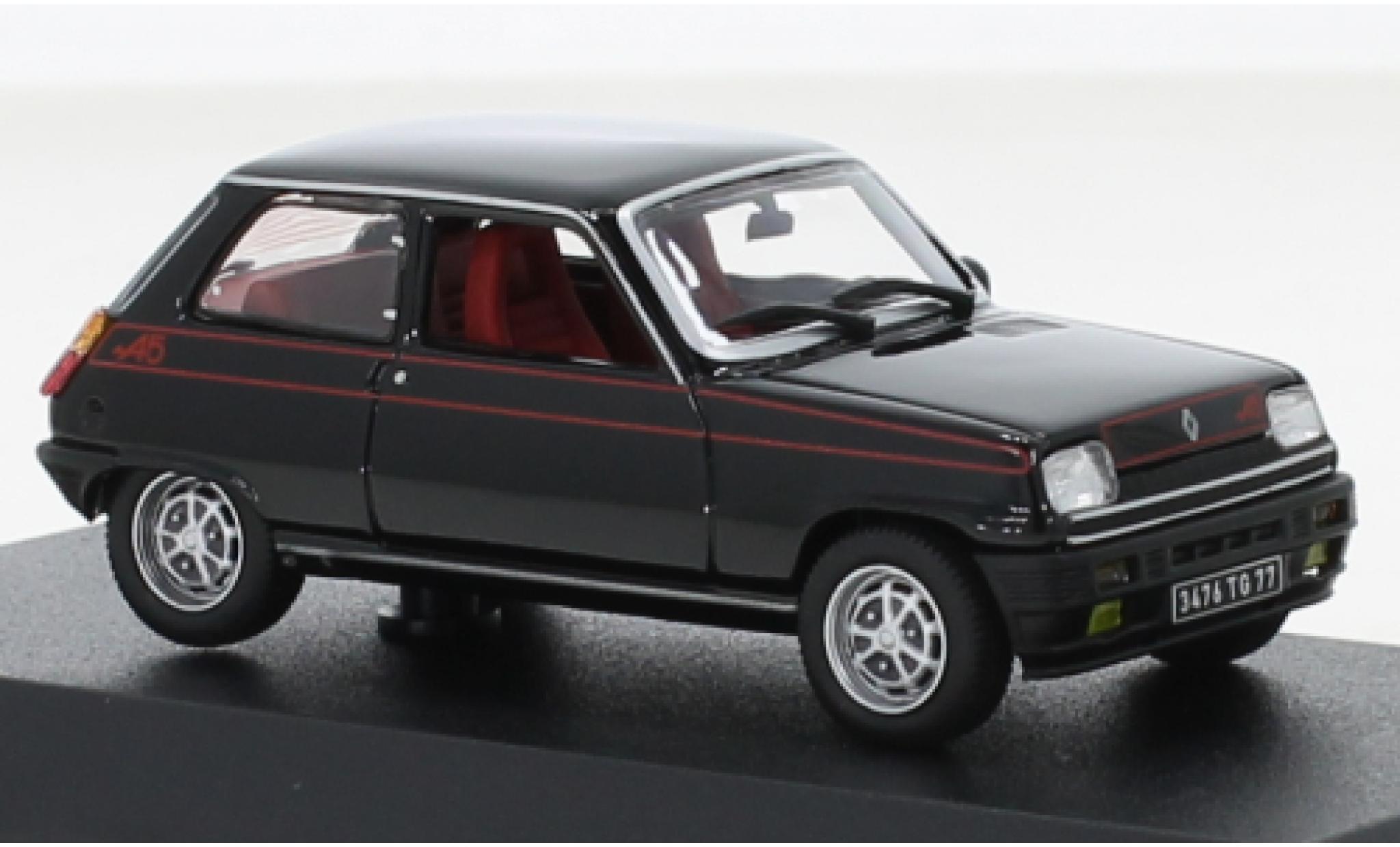 Renault 5 1/43 Norev Alpine zwart 1977 modelauto