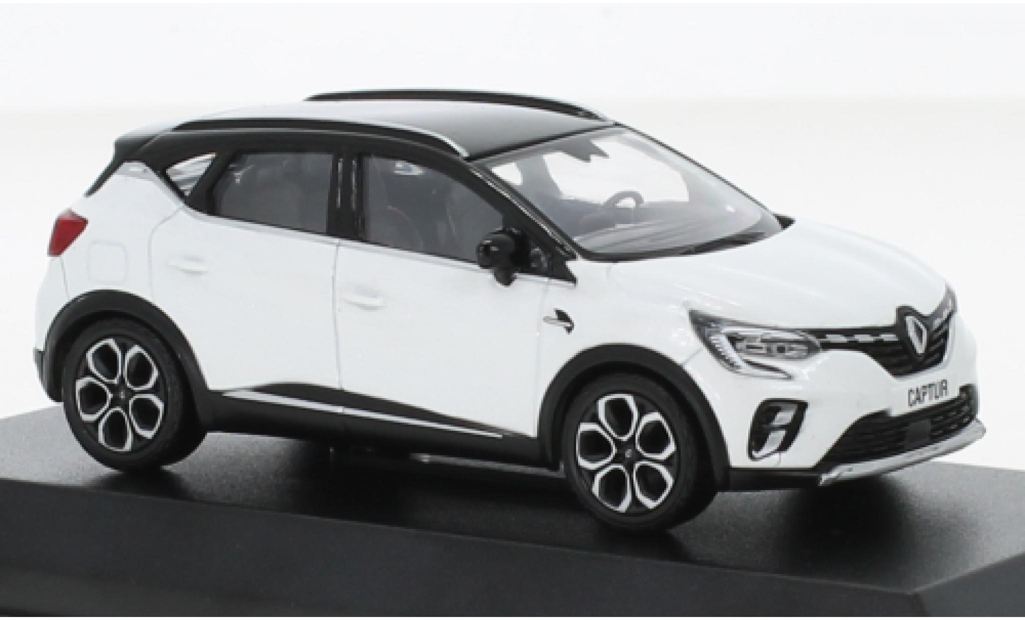 Renault Captur 1/43 Norev metallic wit/zwart 2020 modelauto