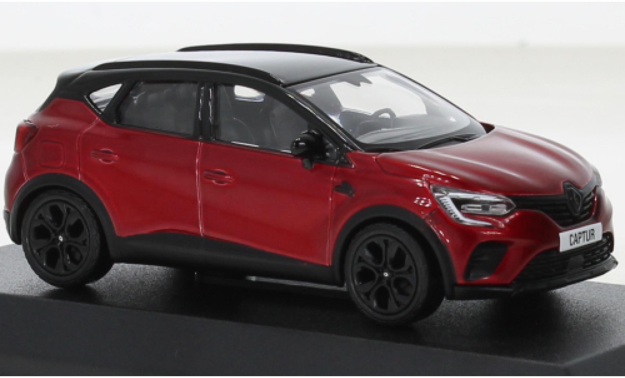 Renault Captur 1/43 Norev Rive Gauche metallic rood fonc&eacute;/zwart 2022 modelauto