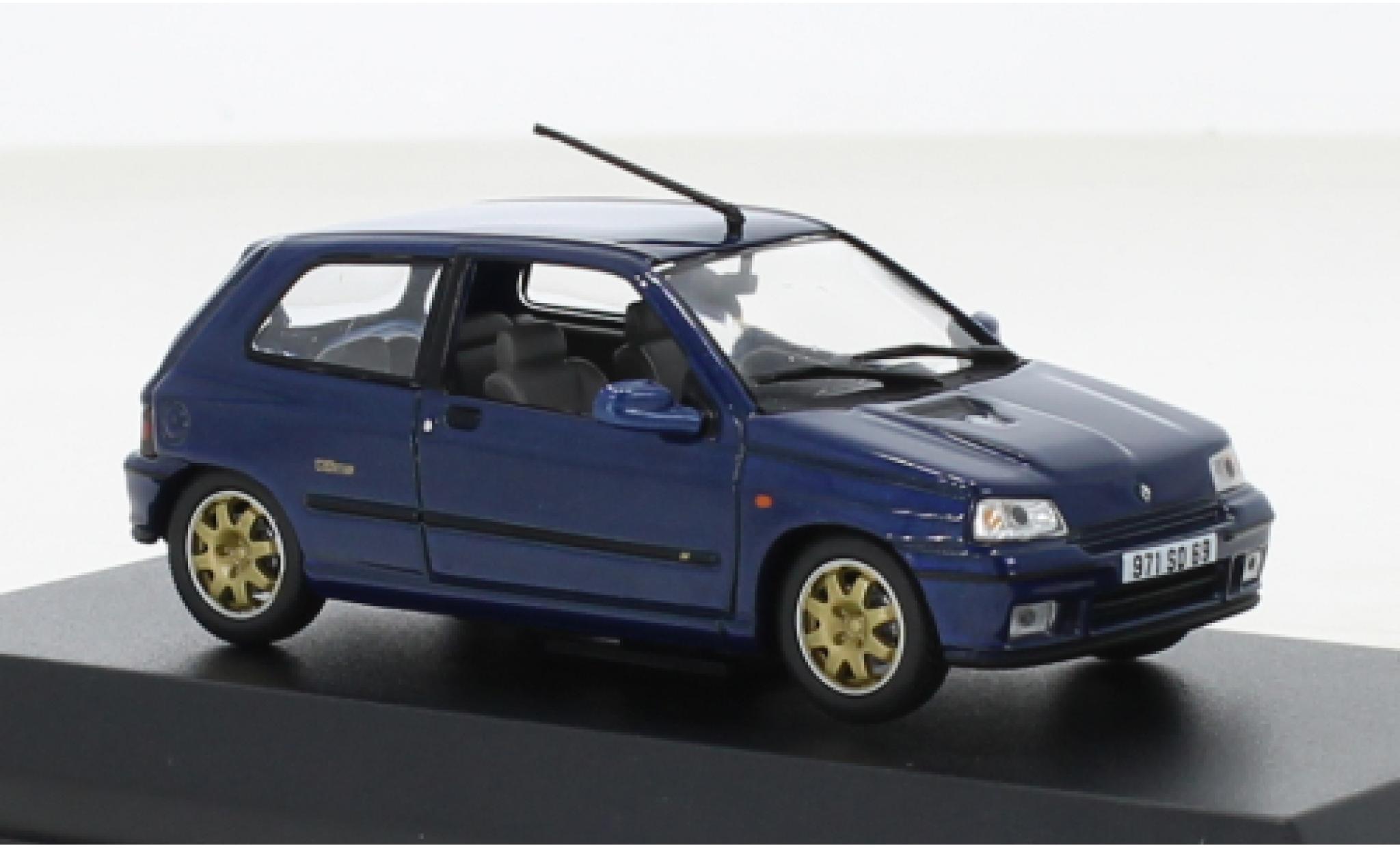Renault Clio 1/43 Norev Williams metallic blauw 1996 modelauto