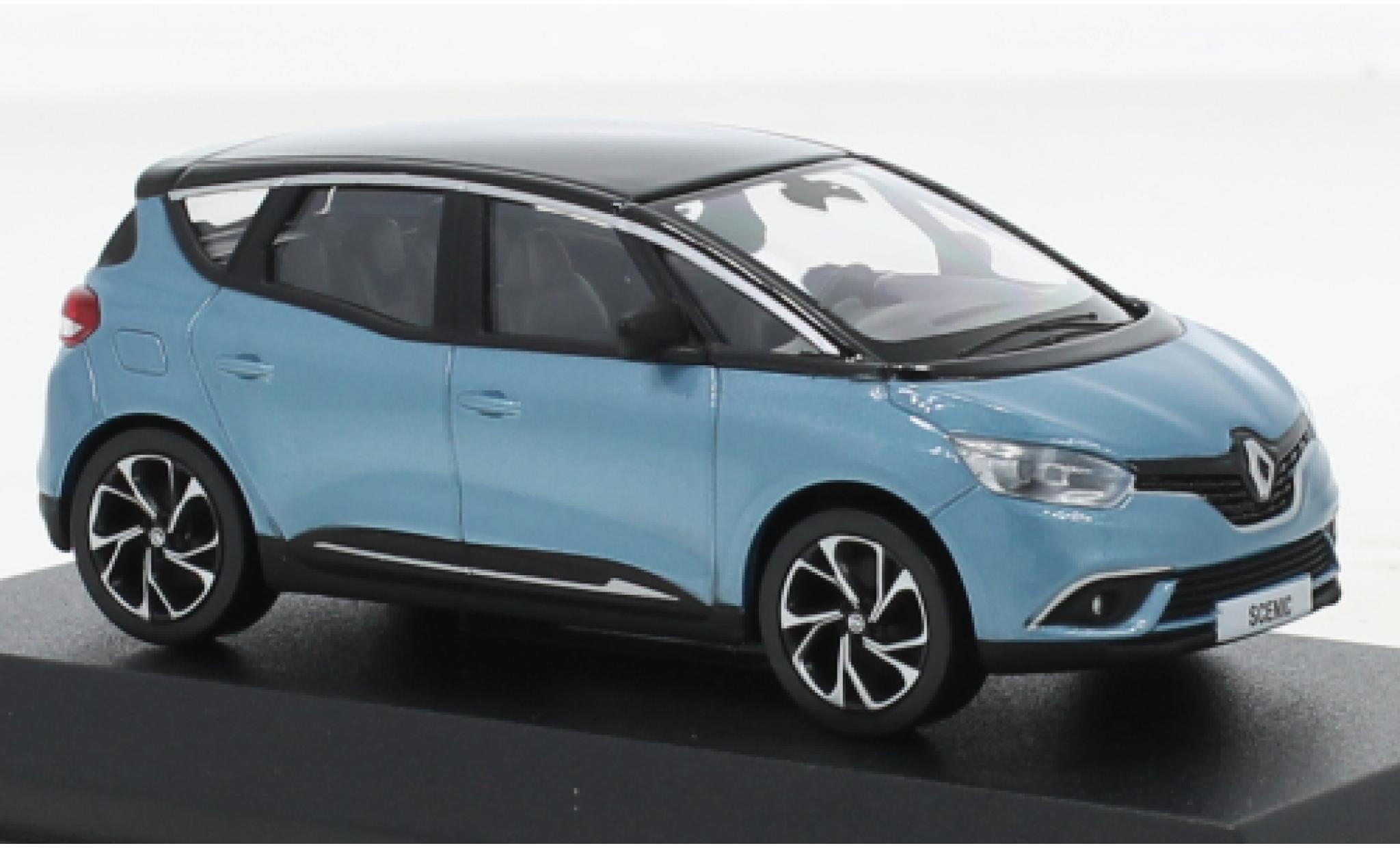 Renault Scenic 1/43 Norev metallic blauw/zwart 2016 modelauto
