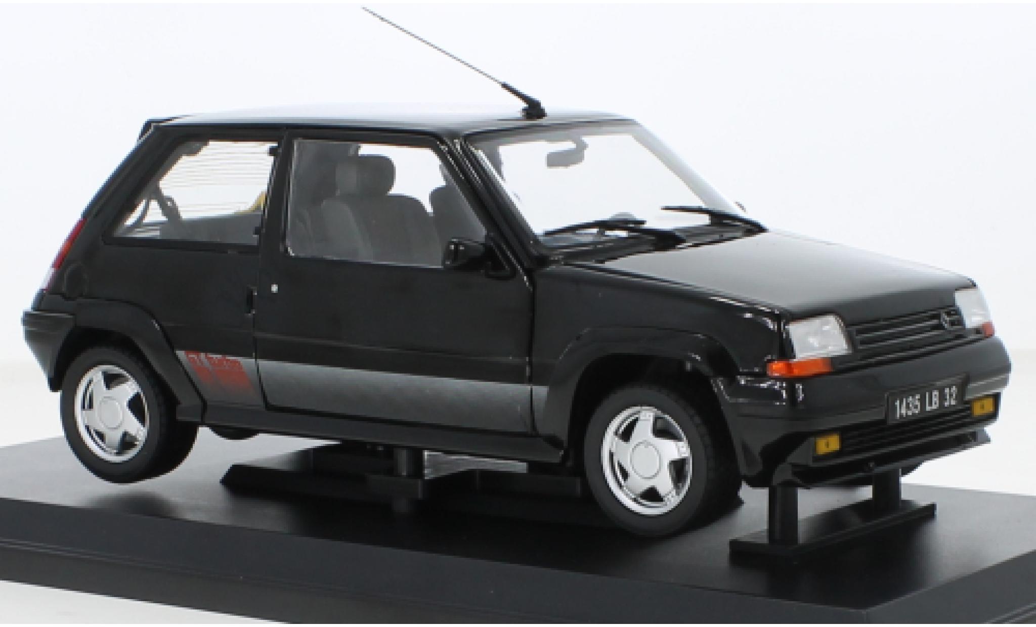 Renault 5 GT Turbo 1/18 Norev SuperCinq GT Turbo zwart 1989 modelauto