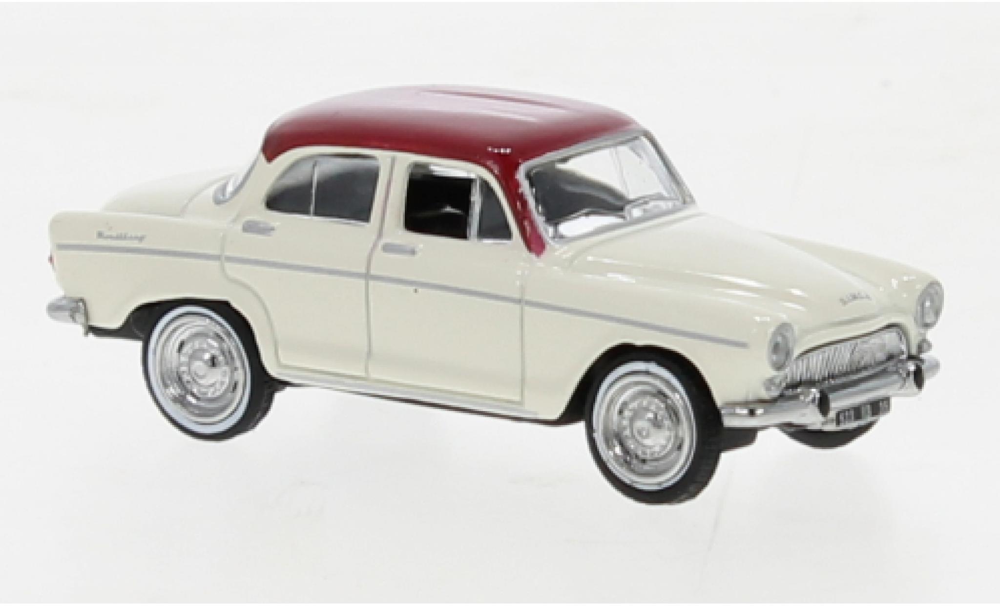 Simca Aronde 1/87 Norev Montlhery beige/rood 1962 modelauto