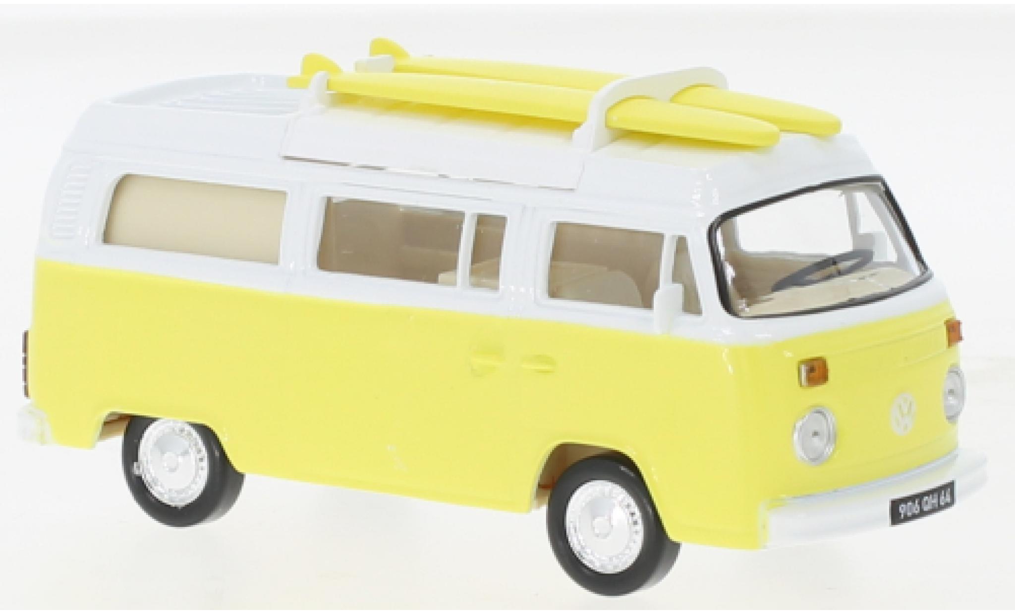 Volkswagen T2 1/43 Norev b Camper Van geel clair 1973 modelauto