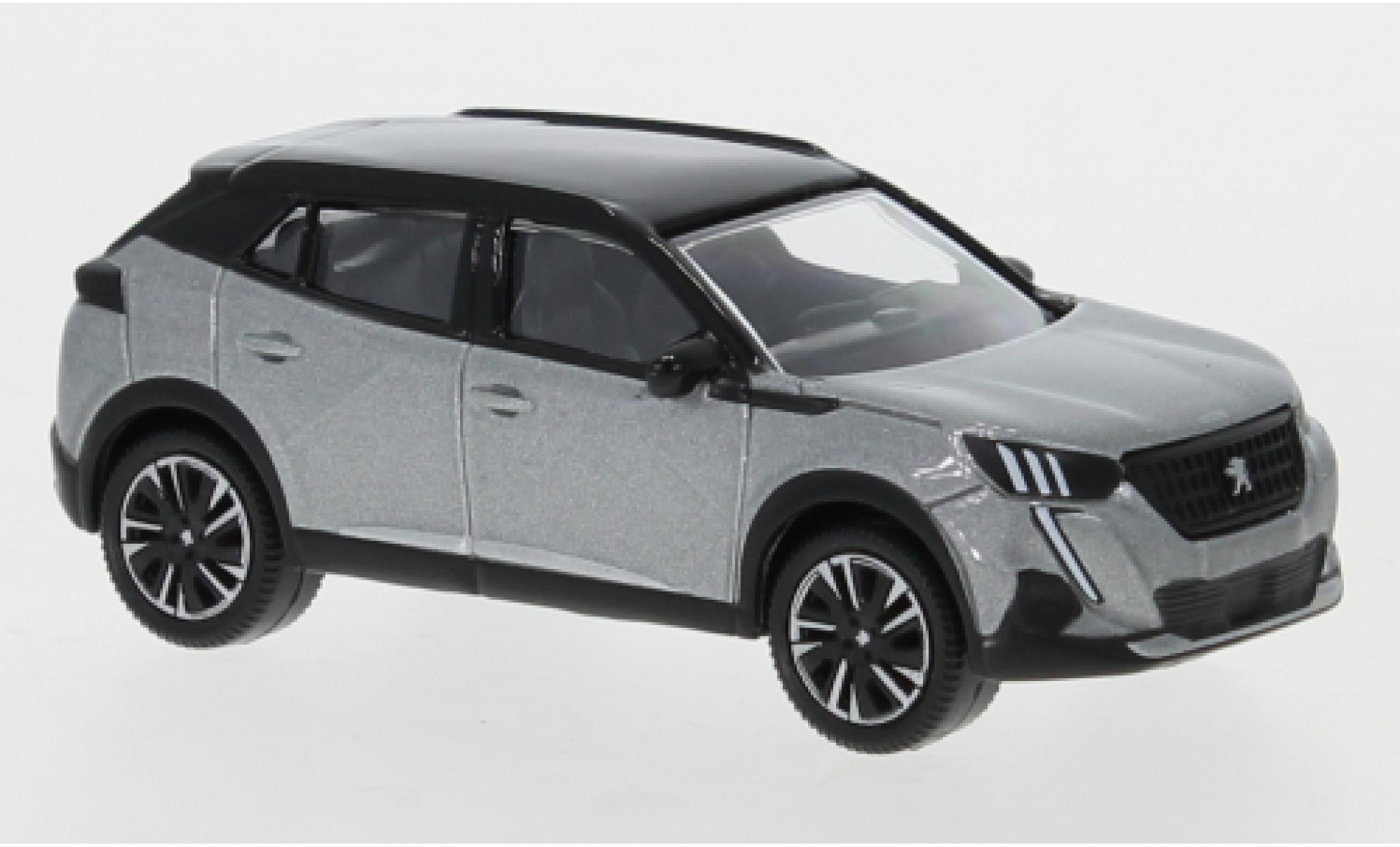 Peugeot 2008 1/64 Norev metallic grijs/zwart 2020 modelauto
