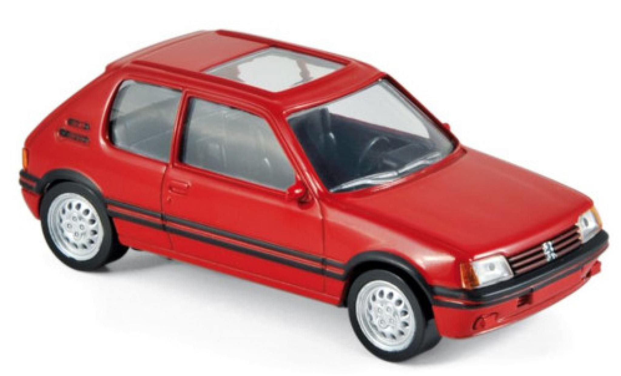 Peugeot 205 1/43 Norev GTi rood 1986 modelauto