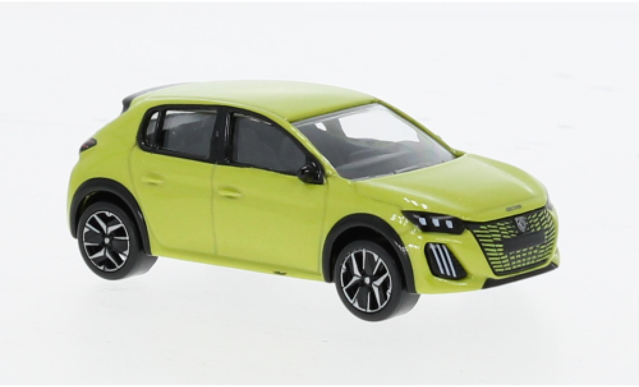 Peugeot 208 1/64 Norev metallic geel 2024 1:64 modelauto