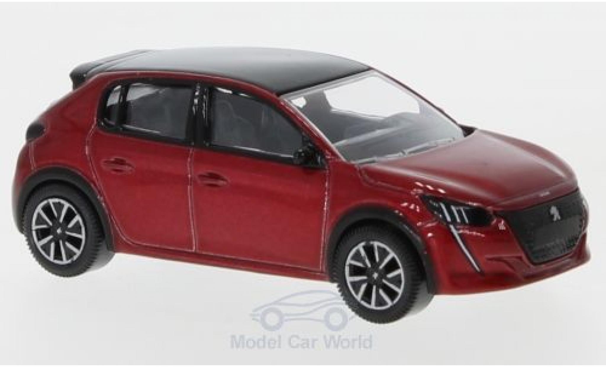 Peugeot 208 1/64 Norev metallic rood 2019 modelauto