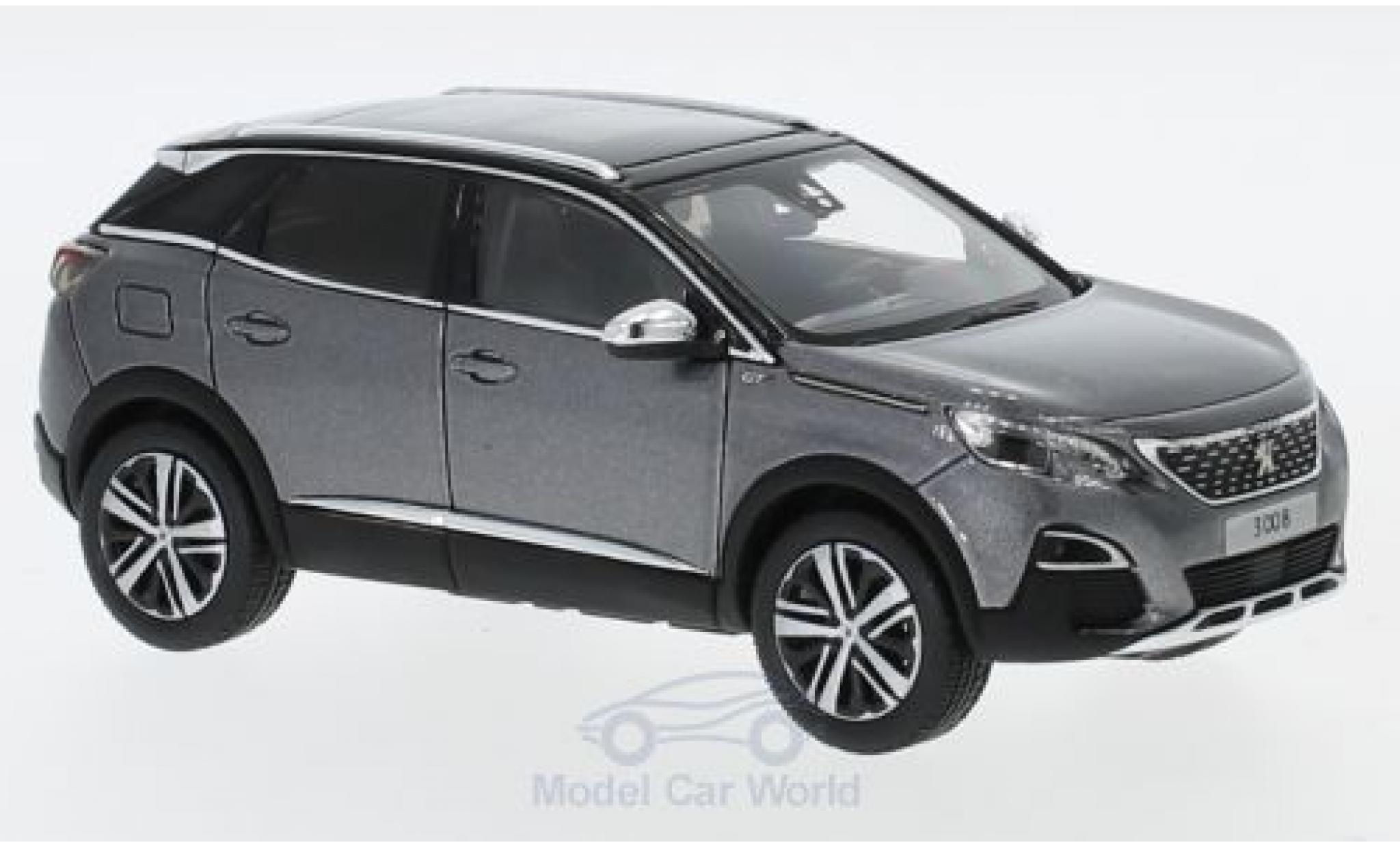 Peugeot 3008 1/43 Norev GT metallic grijs 2016 modelauto