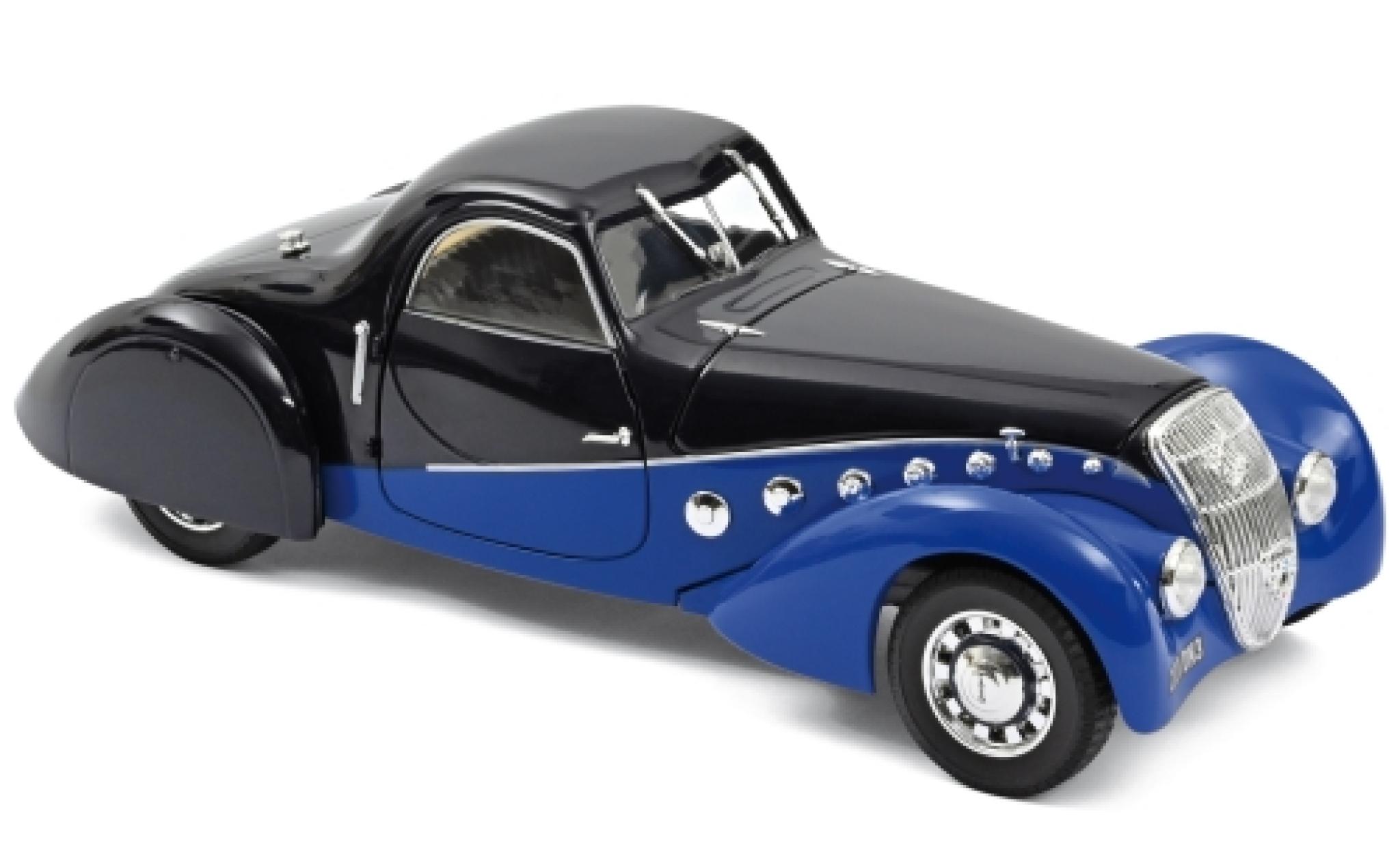 Peugeot 302 1/18 Norev Darl Mat Coupe blauw/blauw 1937 modelauto