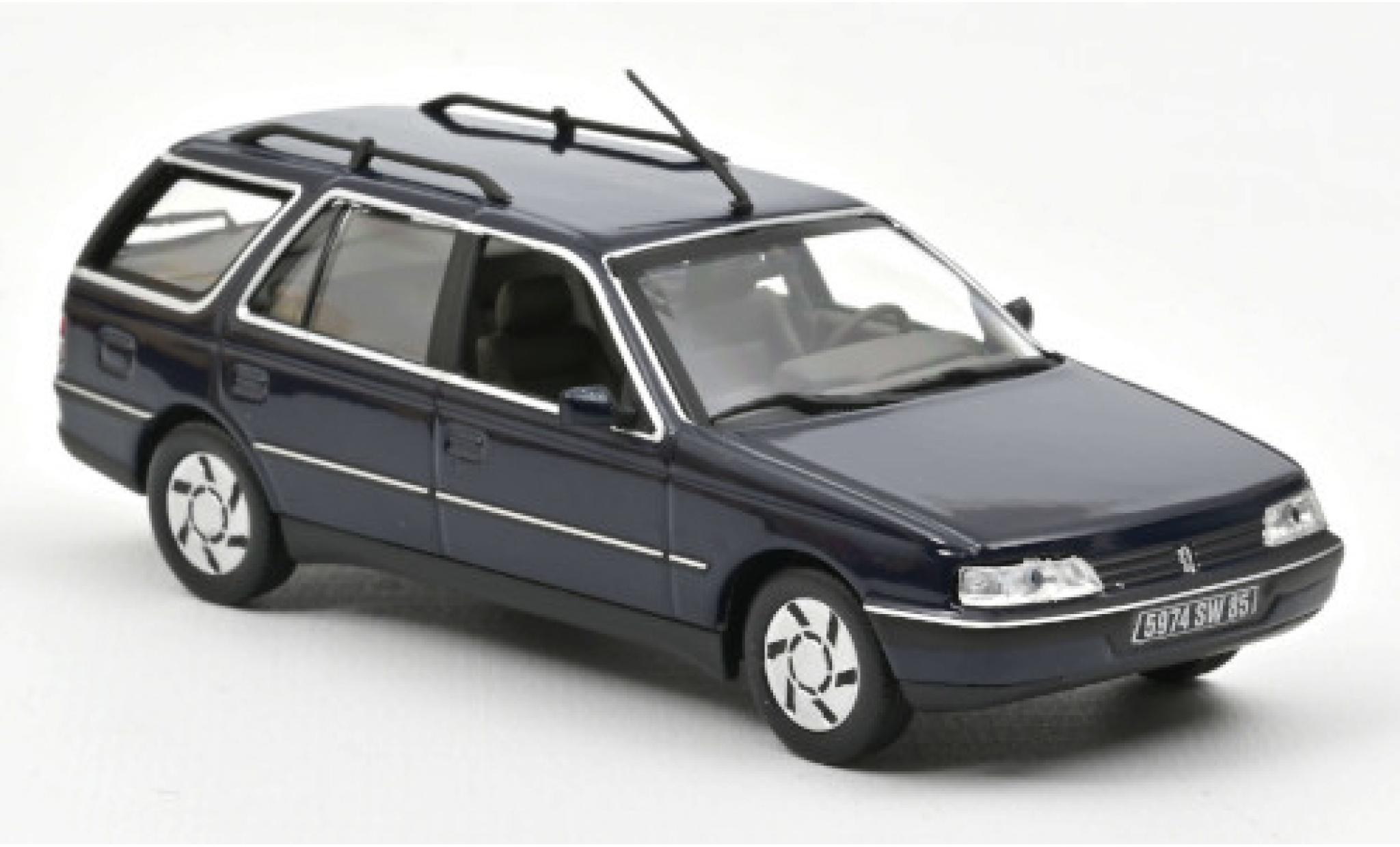 Peugeot 405 1/43 Norev Stationwagen blauw 1991 modelauto