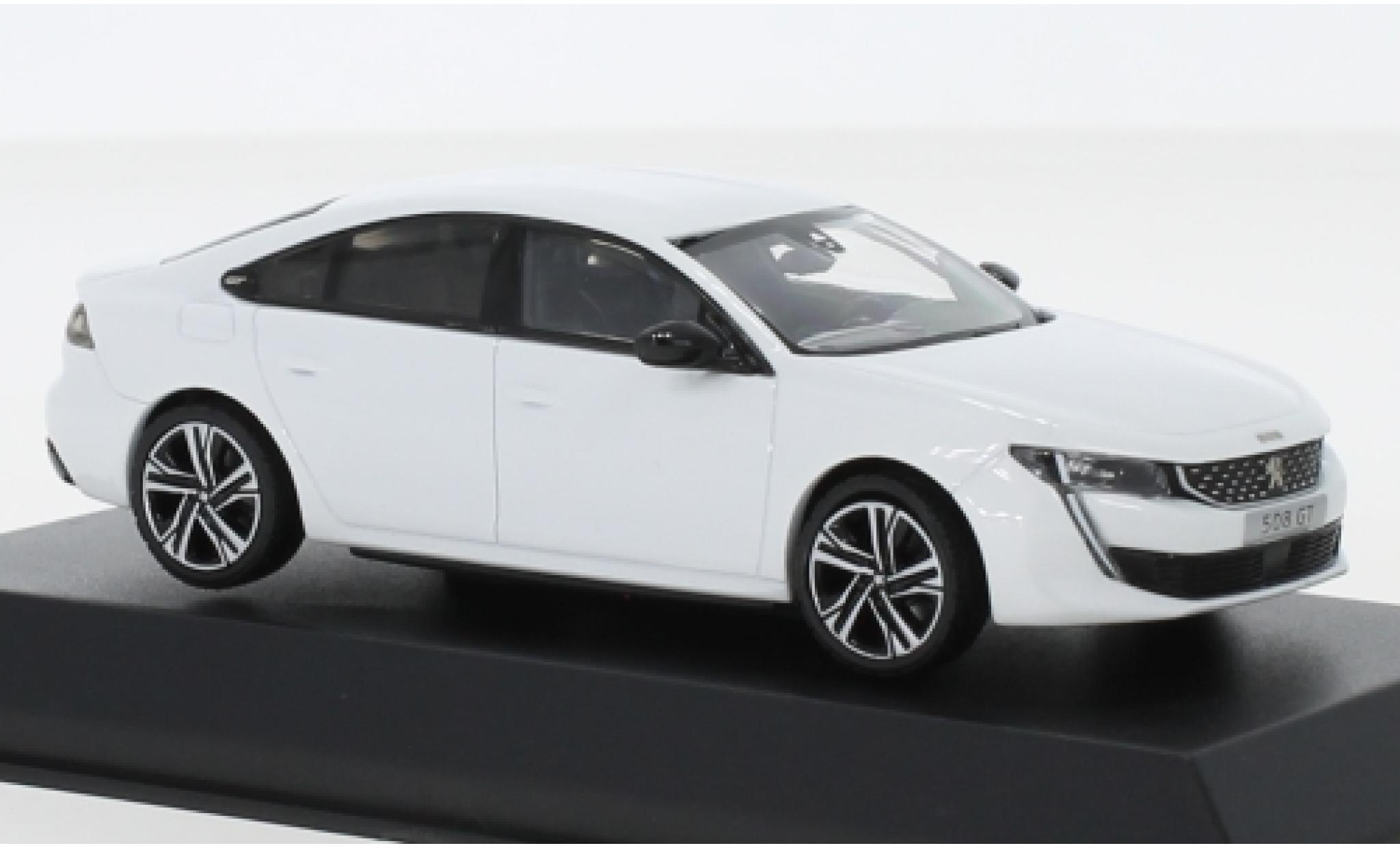 Peugeot 508 1/43 Norev GT metallic wit 2018 modelauto
