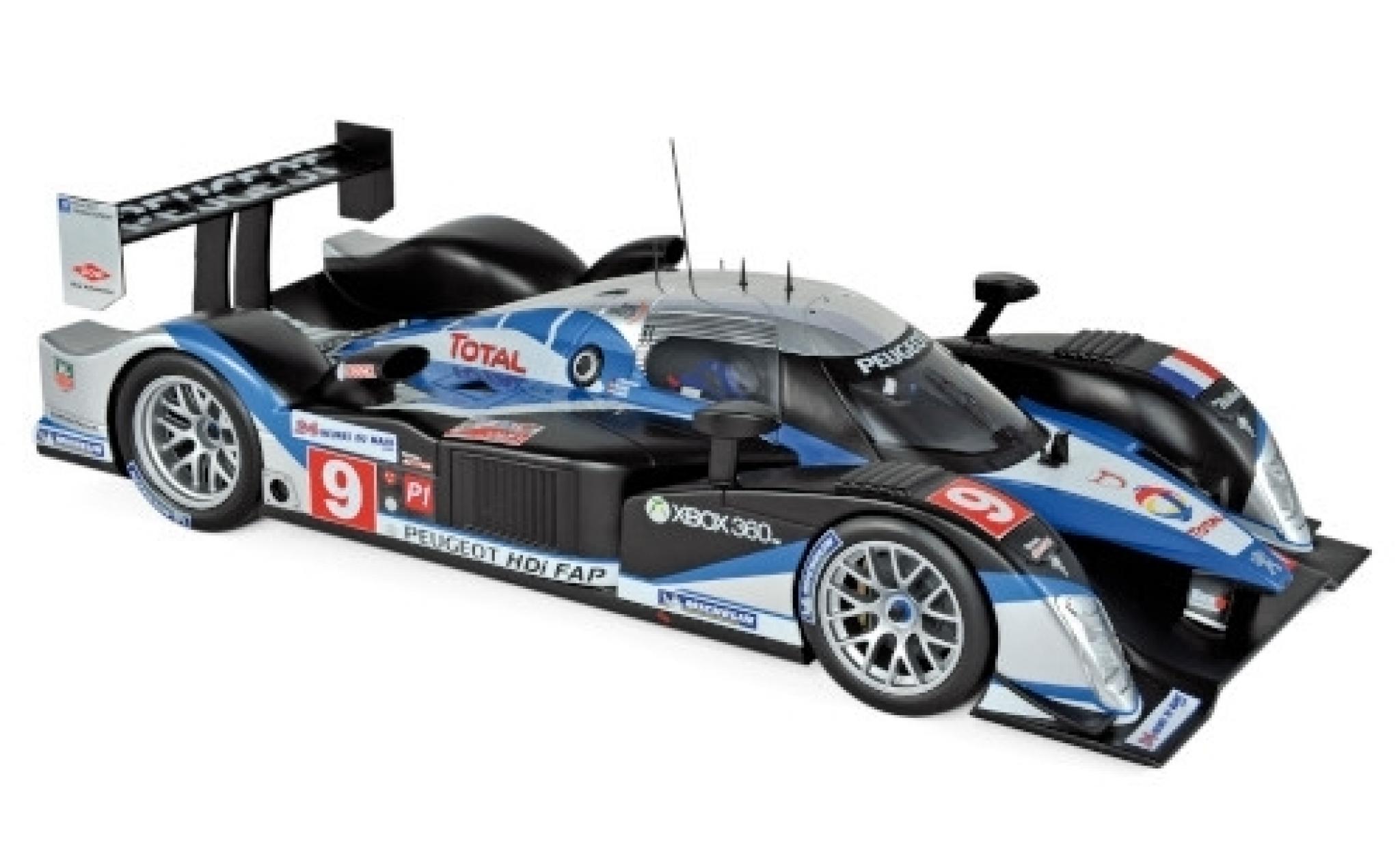 Peugeot 908 1/18 Norev HDI FAP No.9 Total 24h Le Mans 2009 D.Brabham/M.Gene/A.Wurz ohne Vitrine modelauto