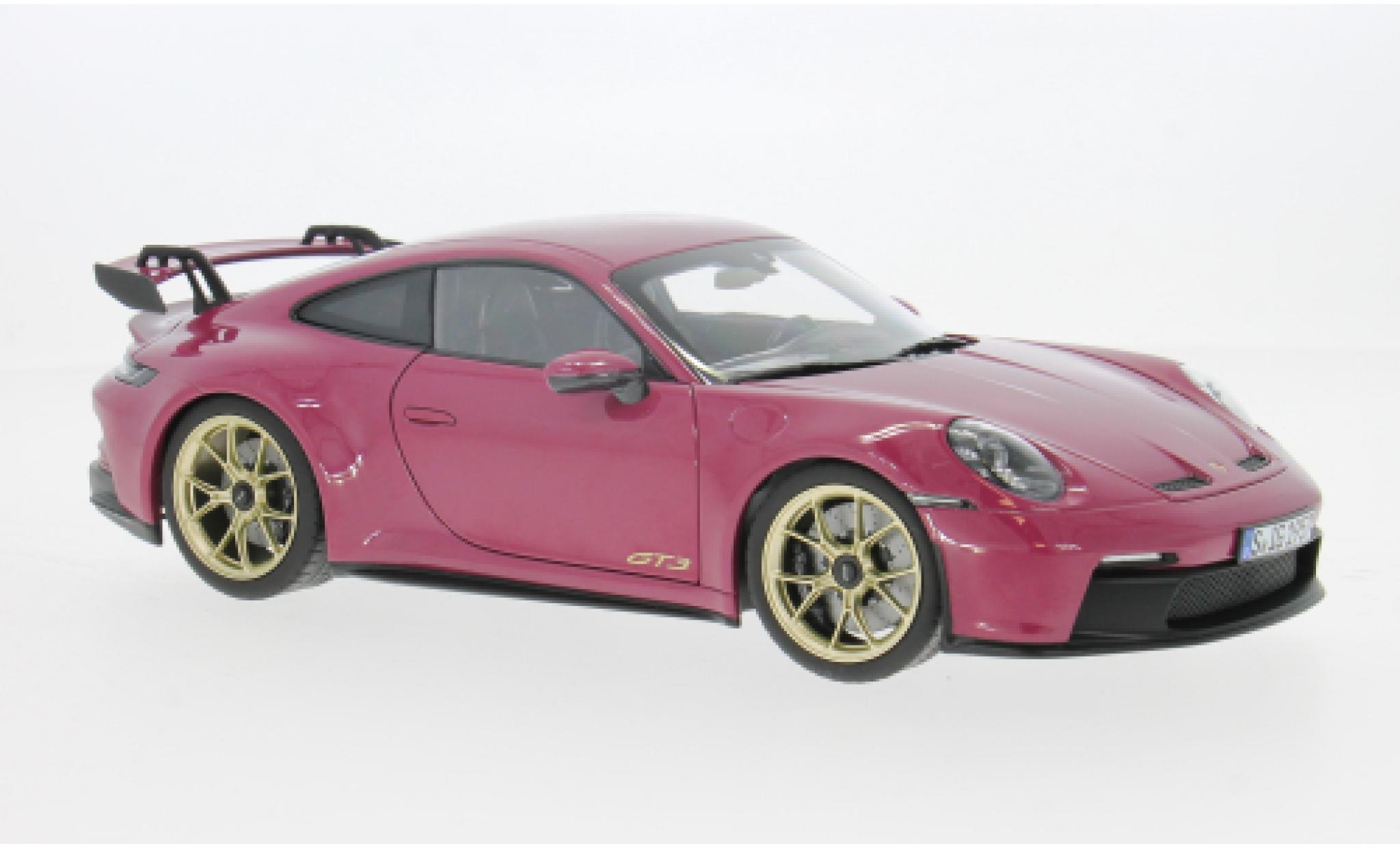 Porsche 992 GT3 1/18 Norev 911  roze 2021 1:18 modelauto