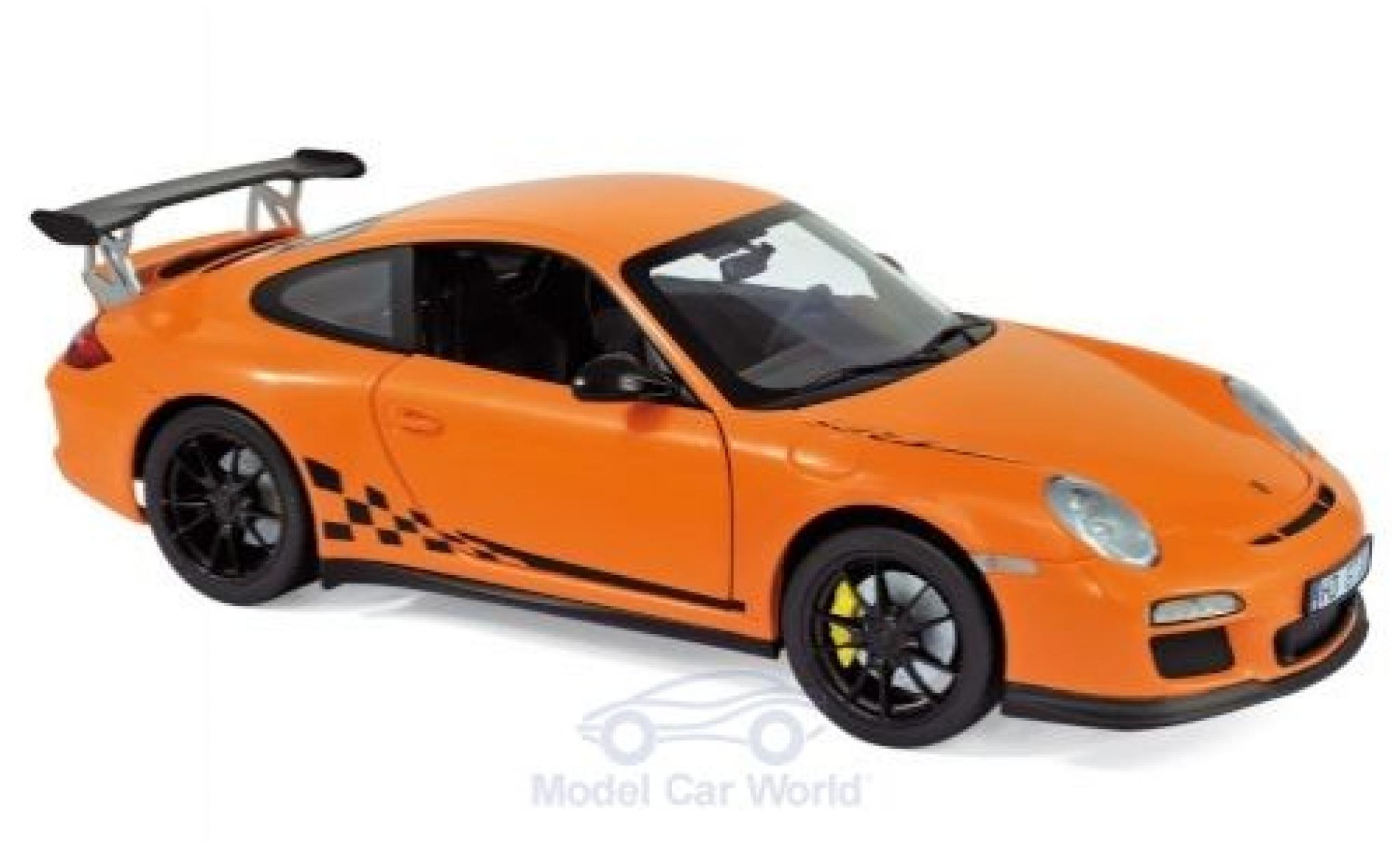 Porsche 997 GT3 RS 1/18 Norev 911 ( II) GT3 RS oranje 2009 modelauto