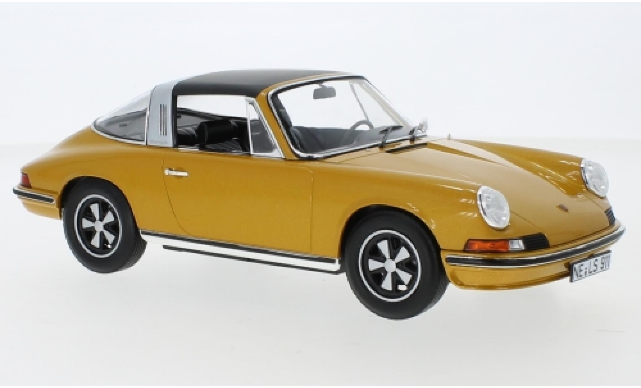 Porsche 911 1/18 Norev S Targa metallic gold 1973 Targadach d&eacute;tachable modelauto