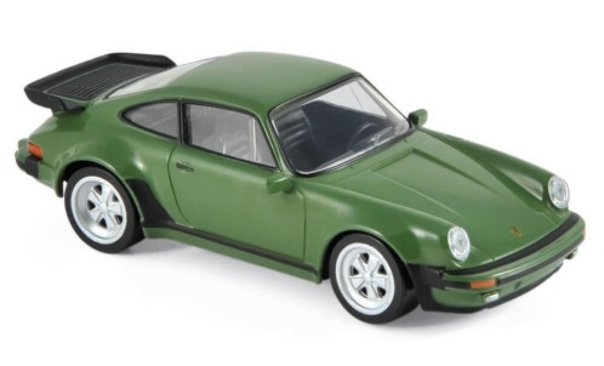 Porsche 930 Turbo 1/43 Norev 911 Turbo 3.3 groen 1978 Jetcar modelauto