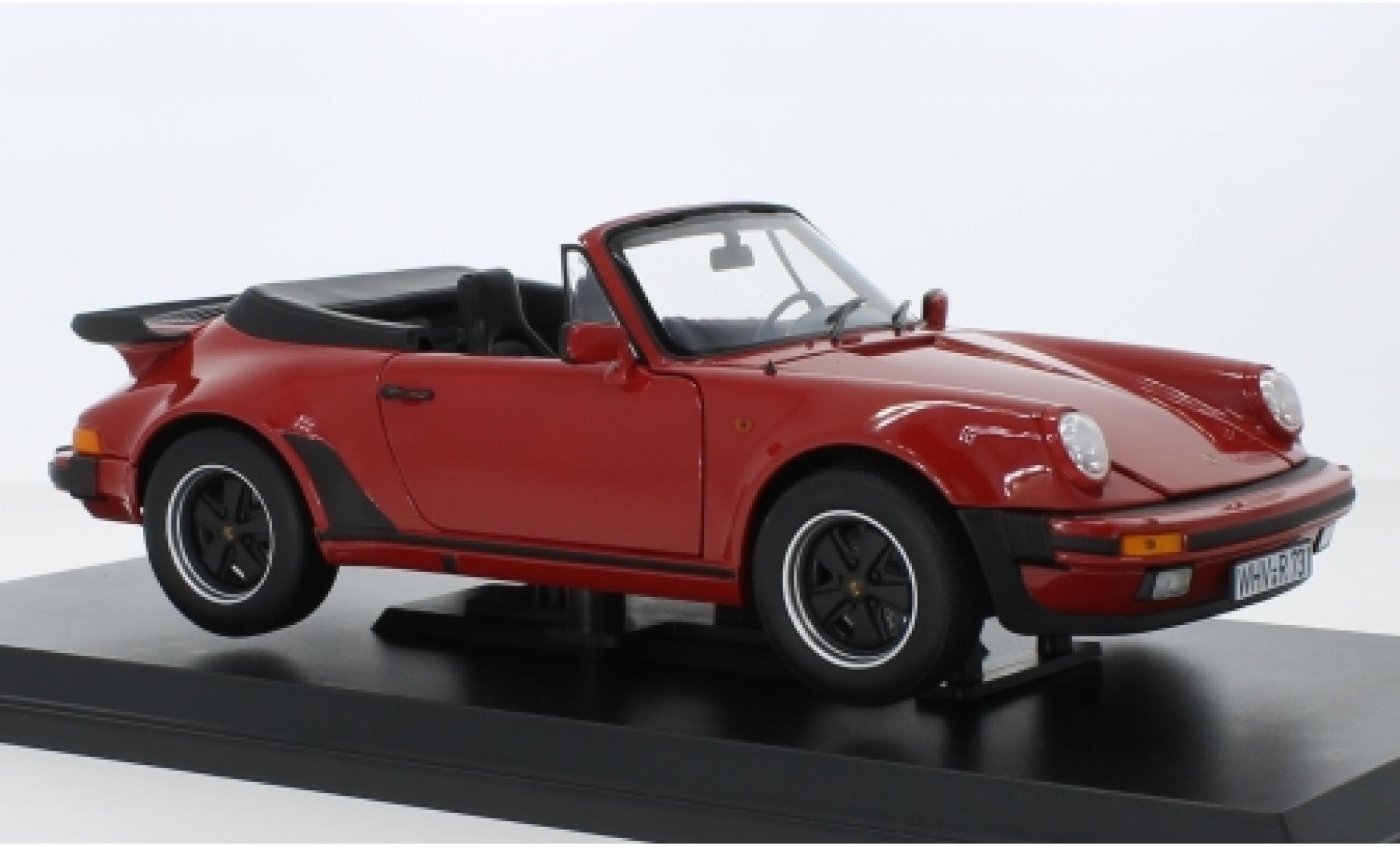 Porsche 930 Turbo 1/18 Norev 911 Turbo Cabriolet rood 1987 modelauto