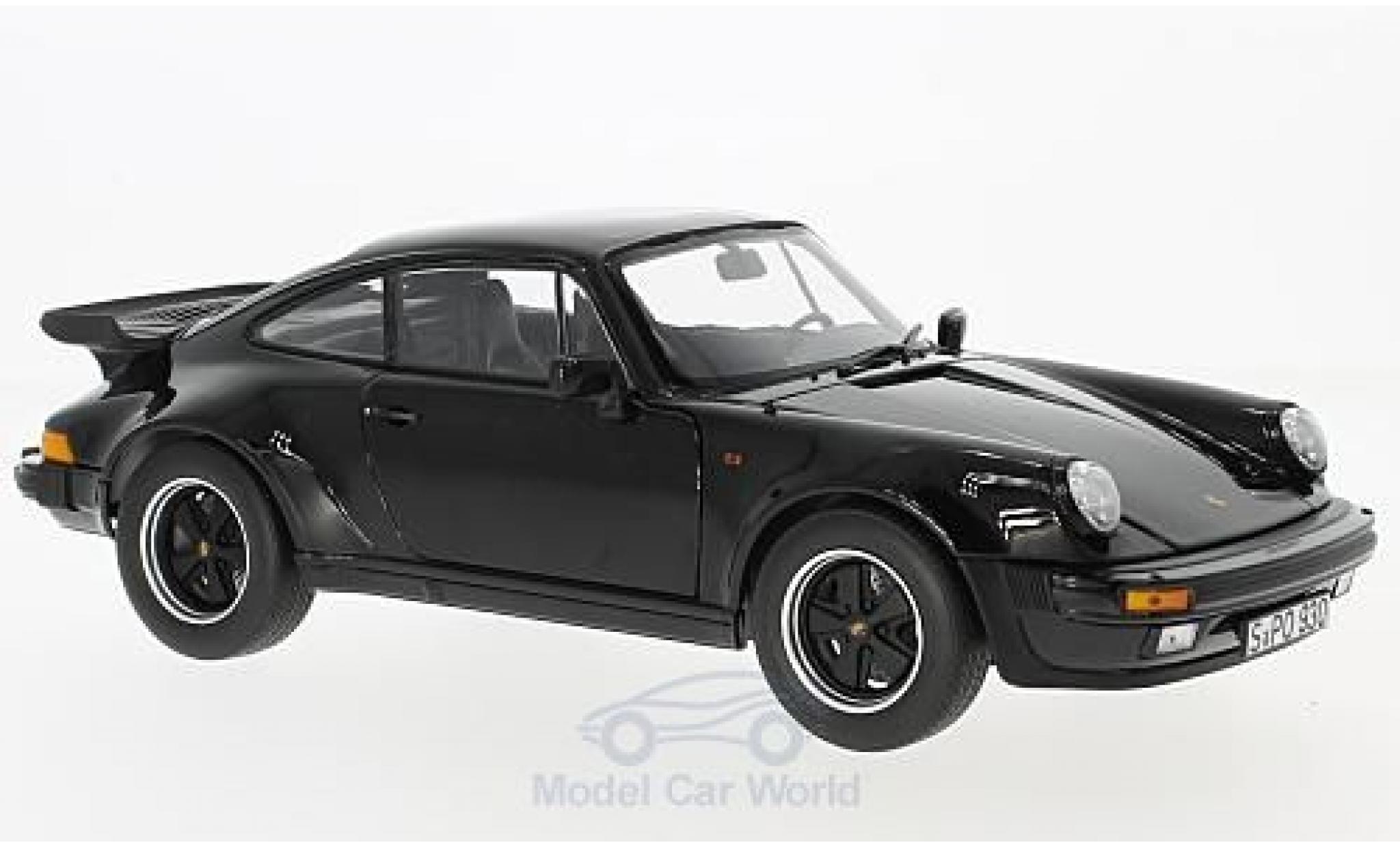 Porsche 930 Turbo 1/18 Norev Turbo 3.3 zwart 1977 ohne Vitrine modelauto