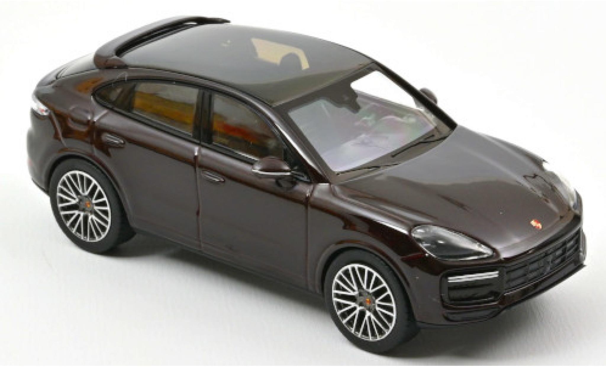 Porsche Cayenne Turbo 1/43 Norev Turbo Coupe metallic bruin 2019 modelauto