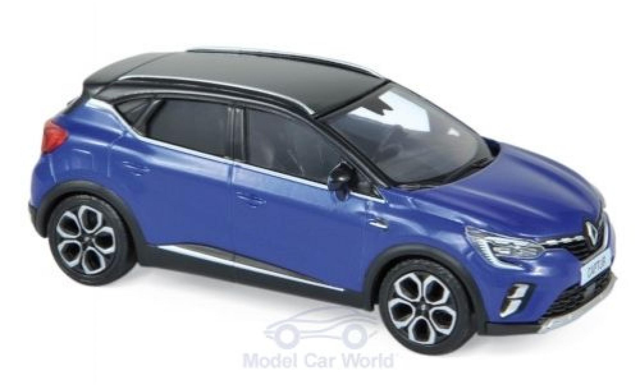 Renault Captur 1/43 Norev metallic blauw/zwart 2020 modelauto