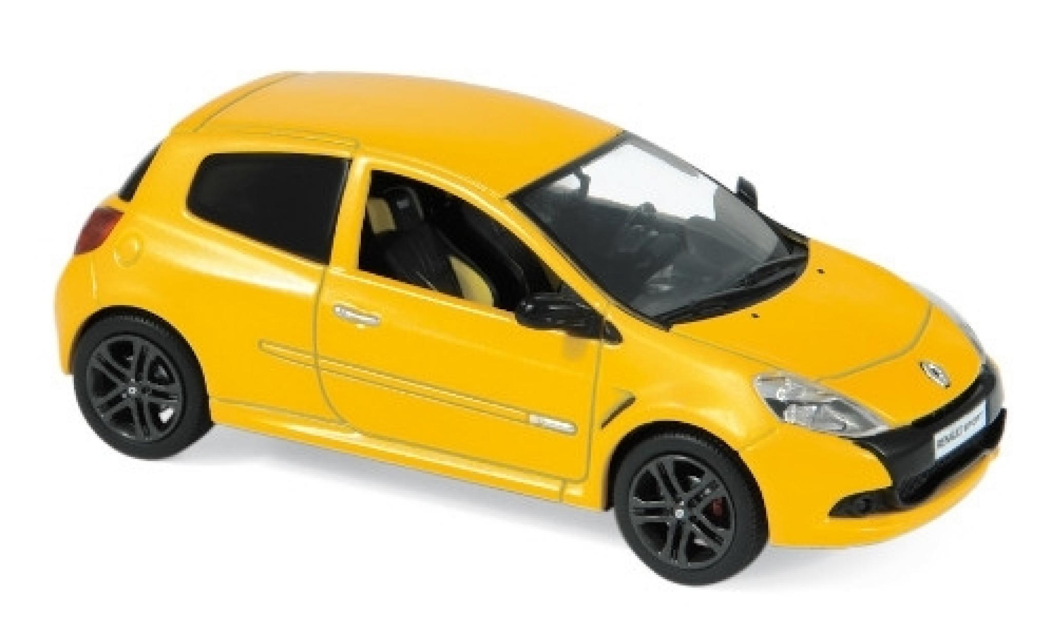 Renault Clio 1/43 Norev R.S. metallic geel 2009 modelauto
