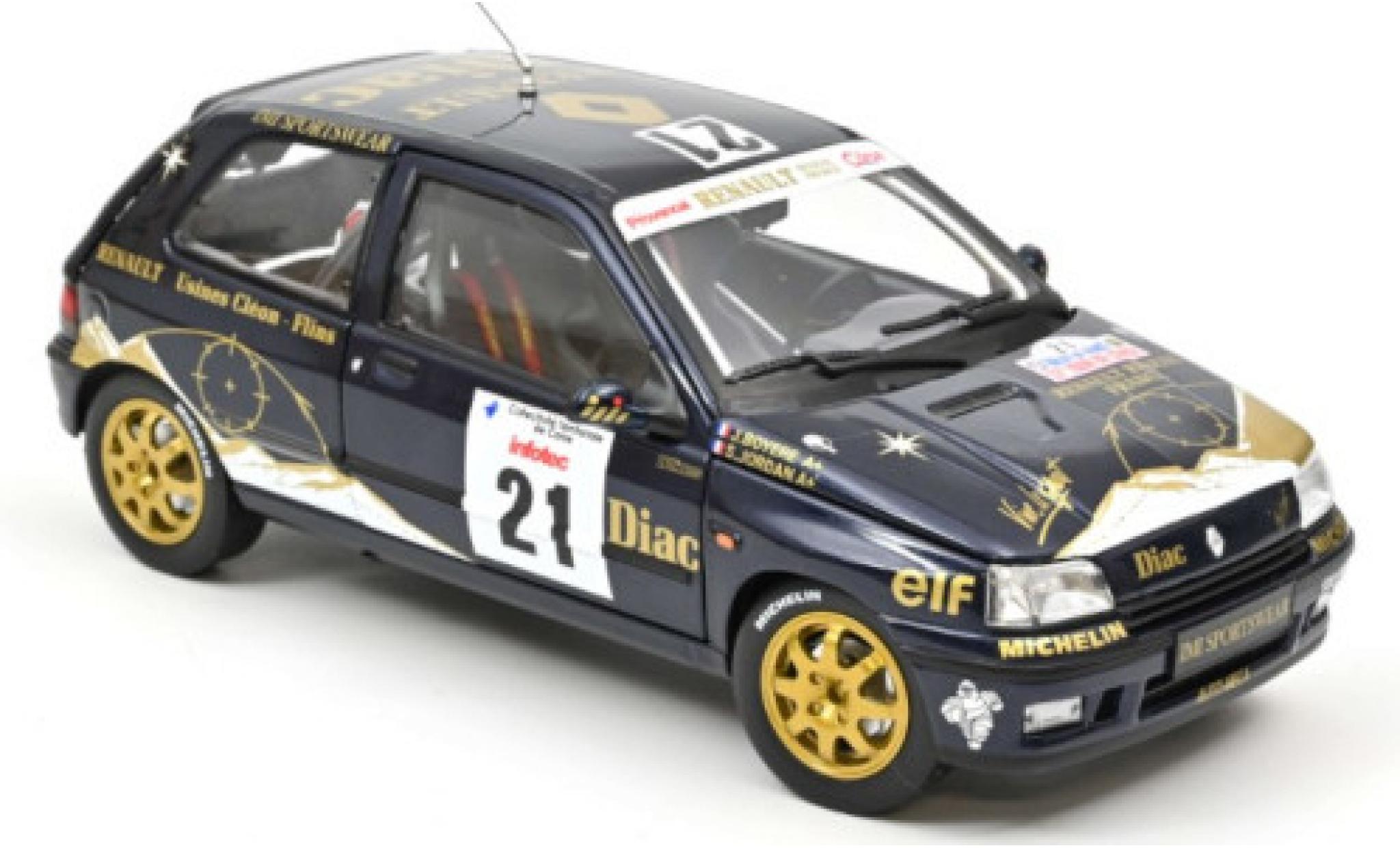 Renault Clio 1/18 Norev Williams No.21 Societe Diac Diac Tour de Corse 1993 S.Jordan/J.Boyere modelauto