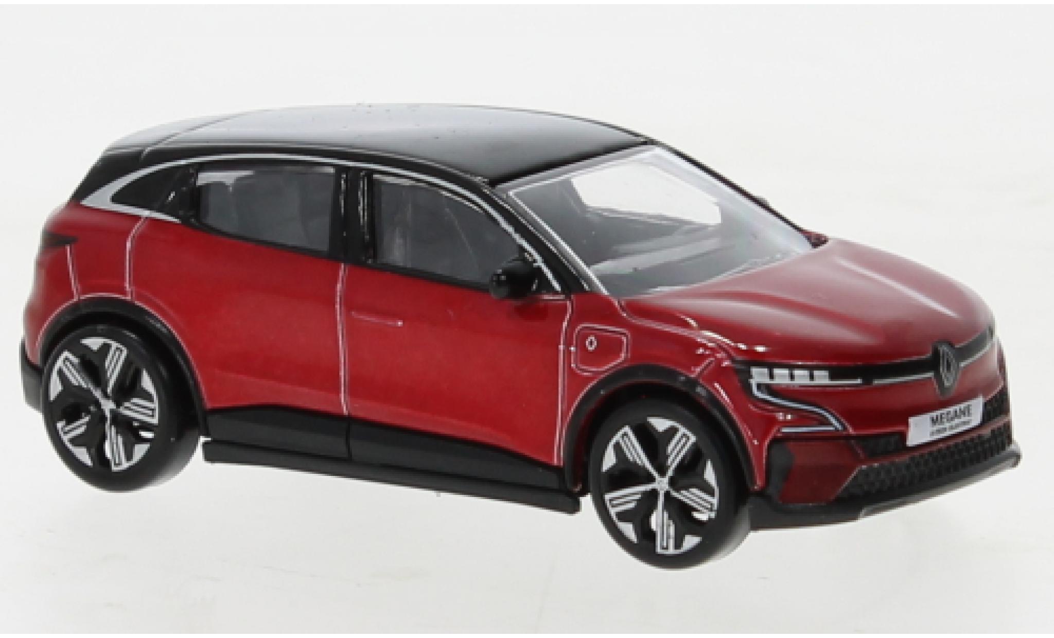 Renault Megane 1/64 Norev E-Tech metallic rood/zwart 2022 1:64 modelauto