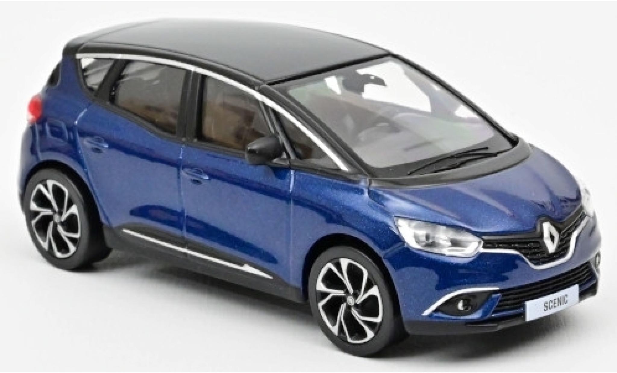 Renault Scenic 1/43 Norev metallic blauw/zwart 2016 modelauto
